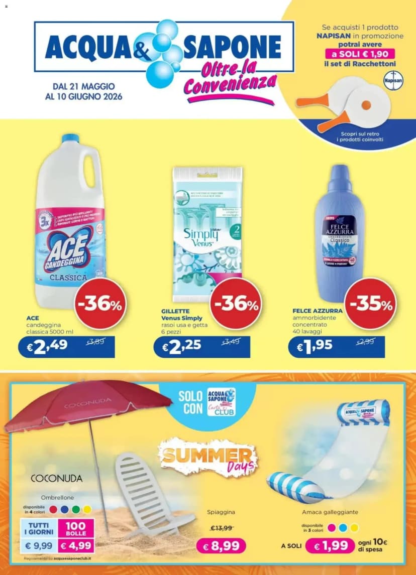 Volantino Acqua & Sapone
