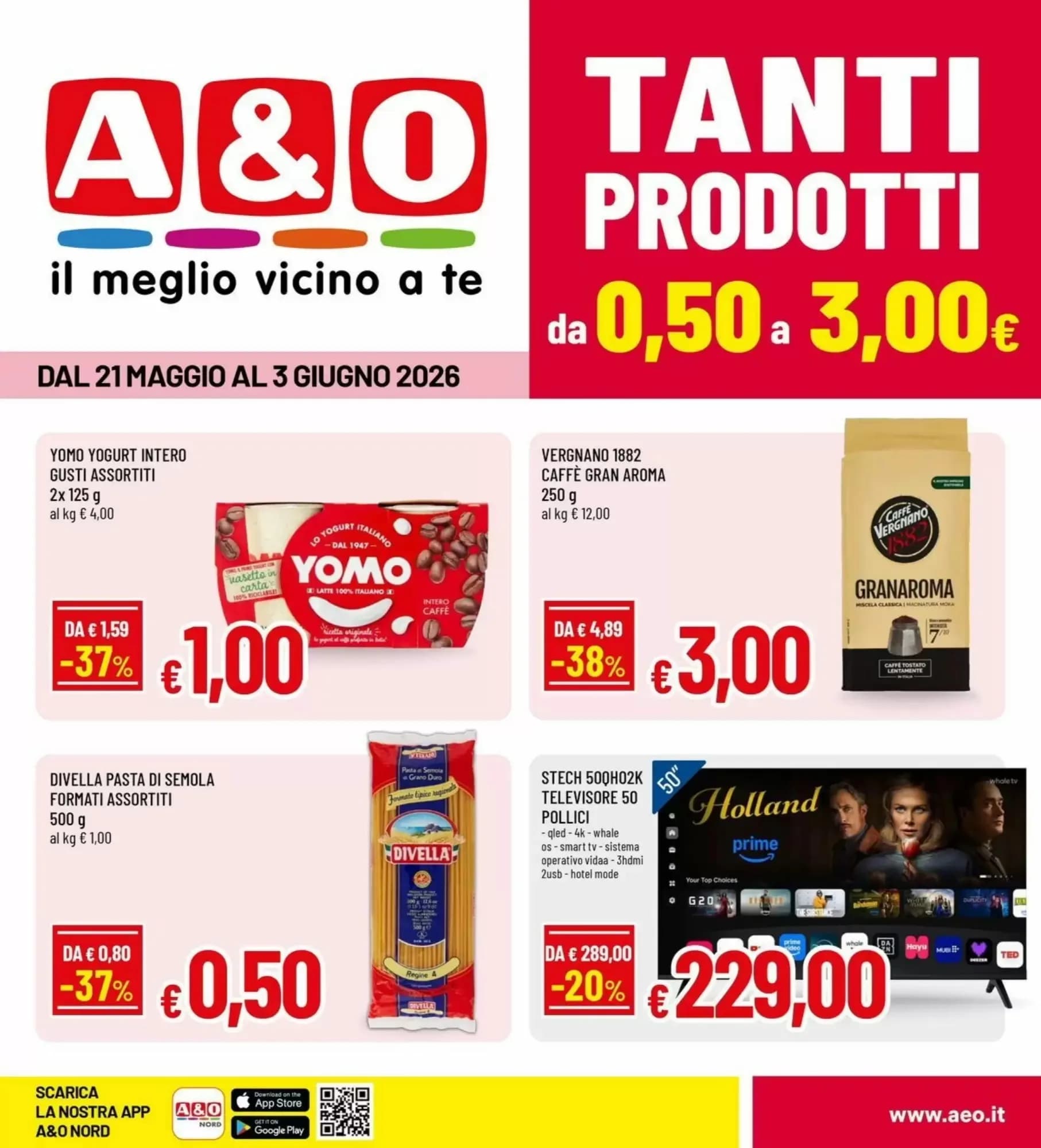Pagina 1 - Anteprima Volantino A&O: Offerte valide dal 21 Maggio al 3 Giugno 2026