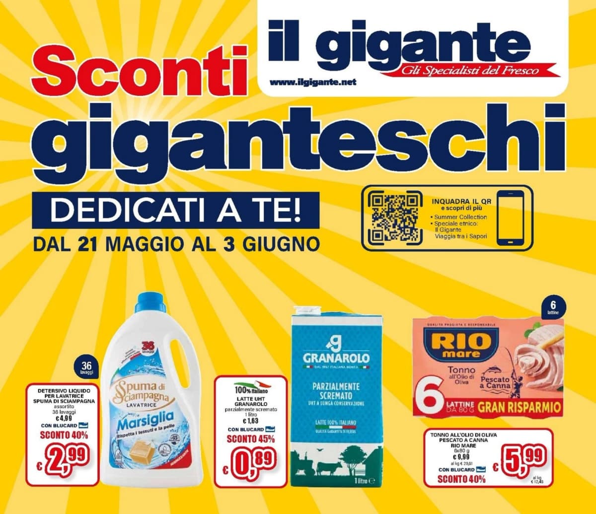 Copertina volantino Il gigante
