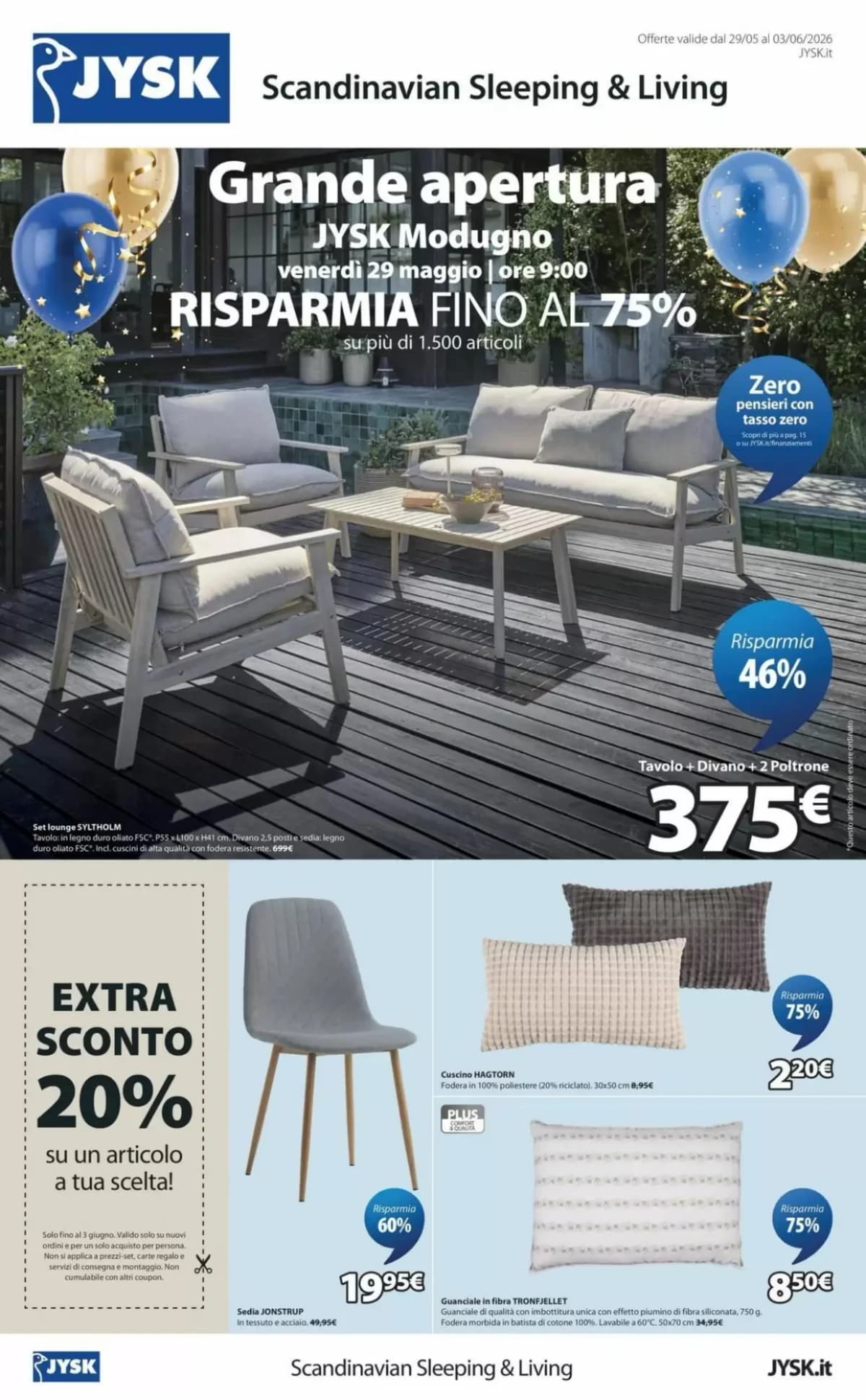 Copertina volantino Jysk