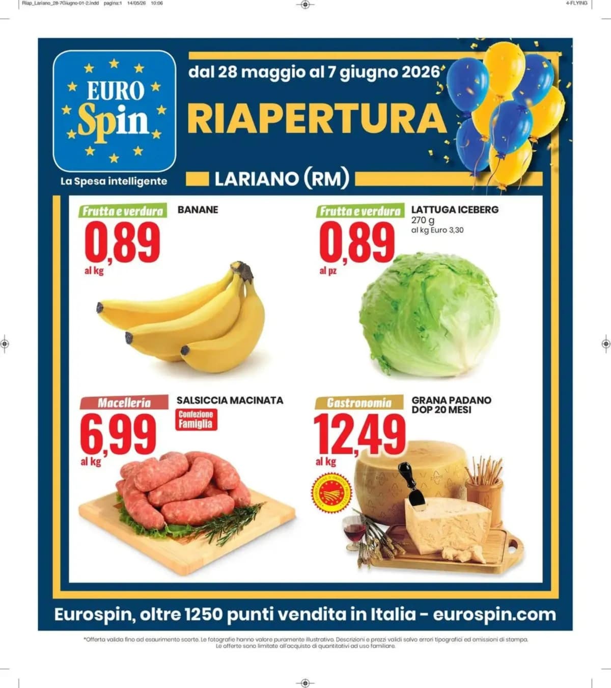 Copertina volantino Eurospin