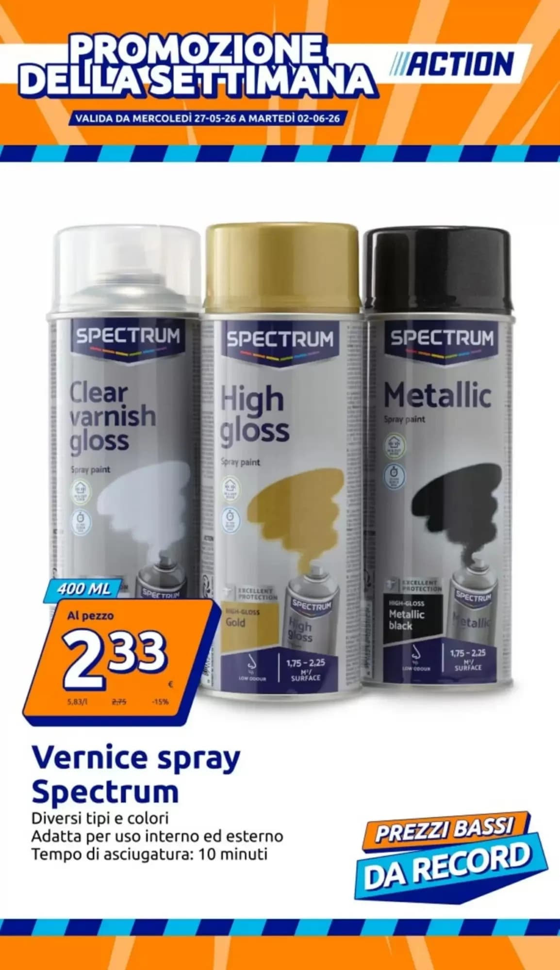Copertina volantino Action