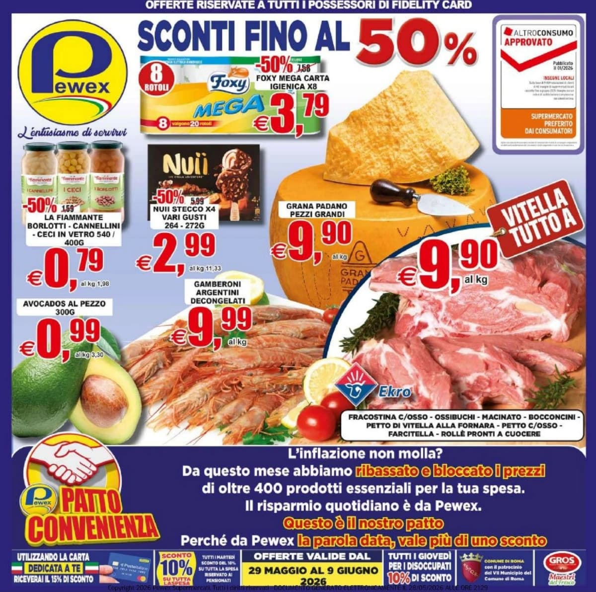 Copertina volantino Pewex