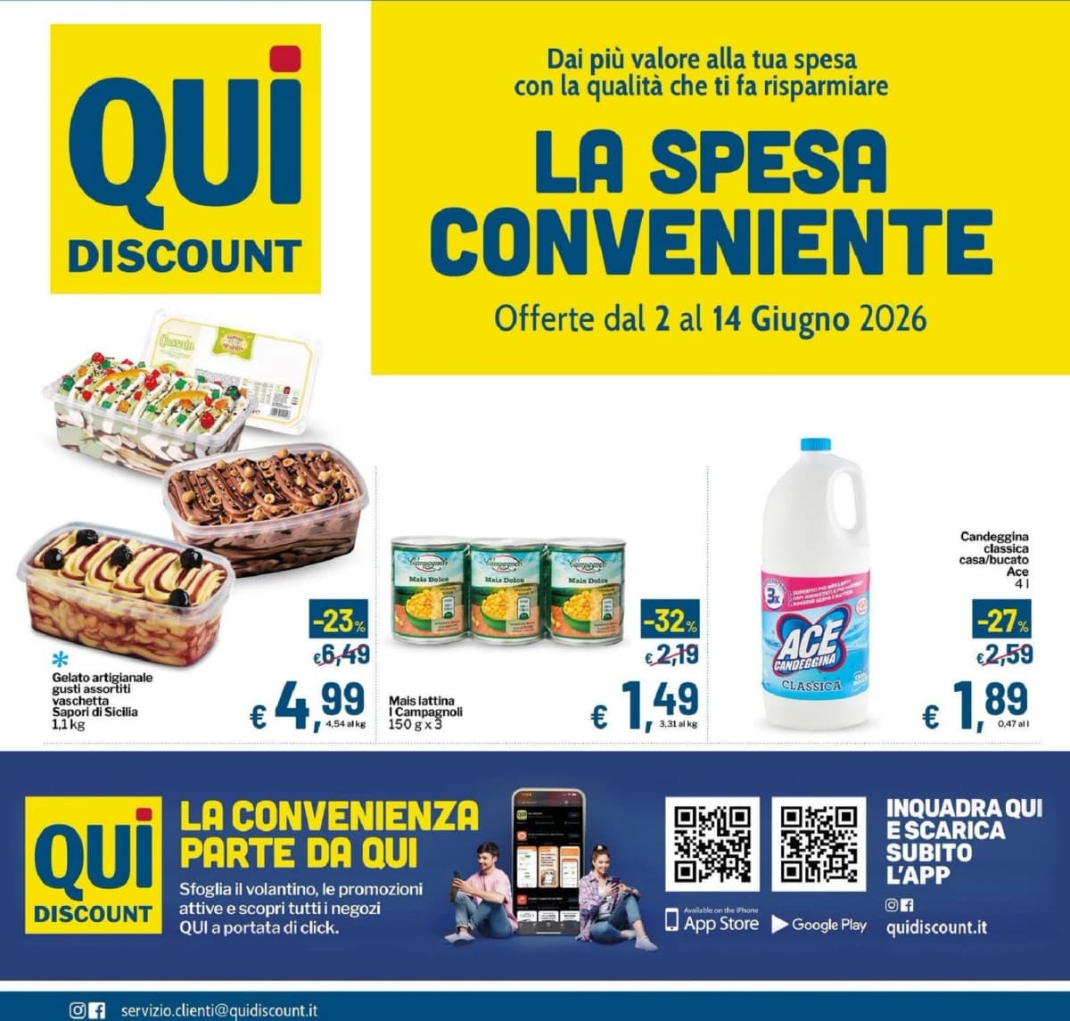 Copertina volantino Qui Discount