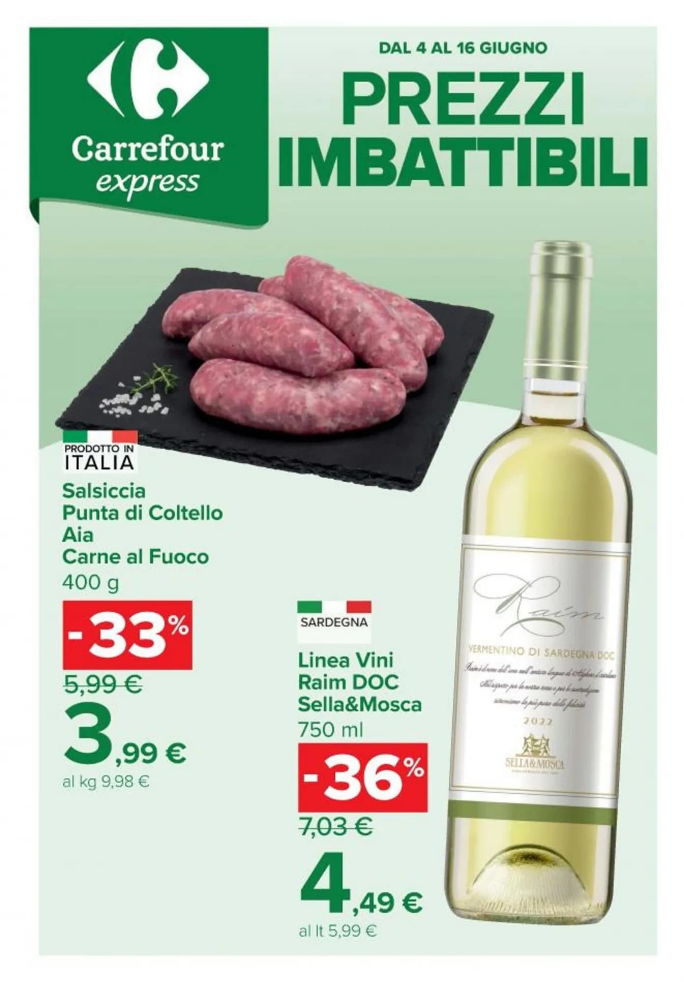 Pagina 1 - Anteprima Volantino Carrefour Express: Offerte valide dal 4 al 16 Giugno 2026