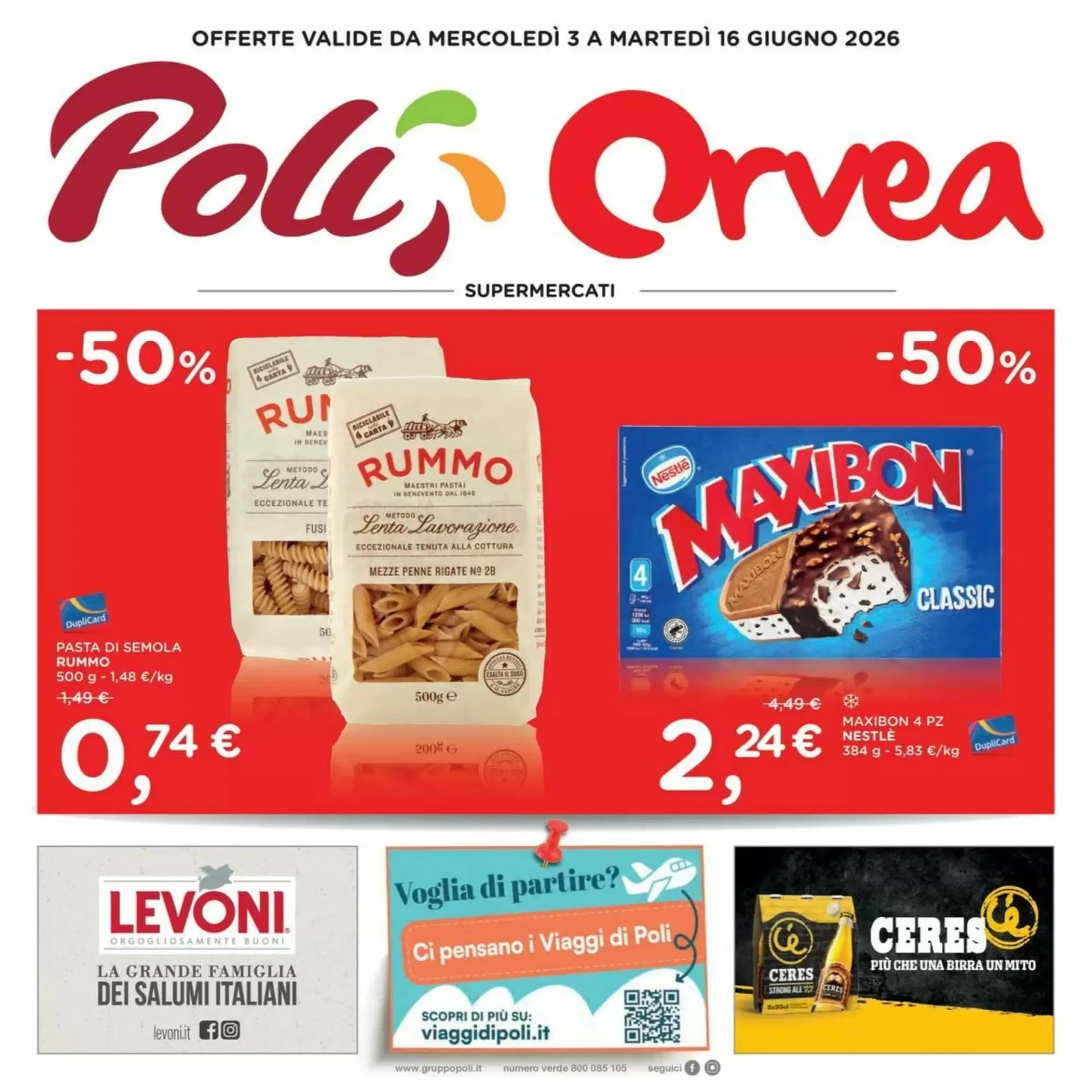 Pagina 1 - Anteprima Volantino Orvea: Offerte valide dal 3 al 16 Giugno 2026