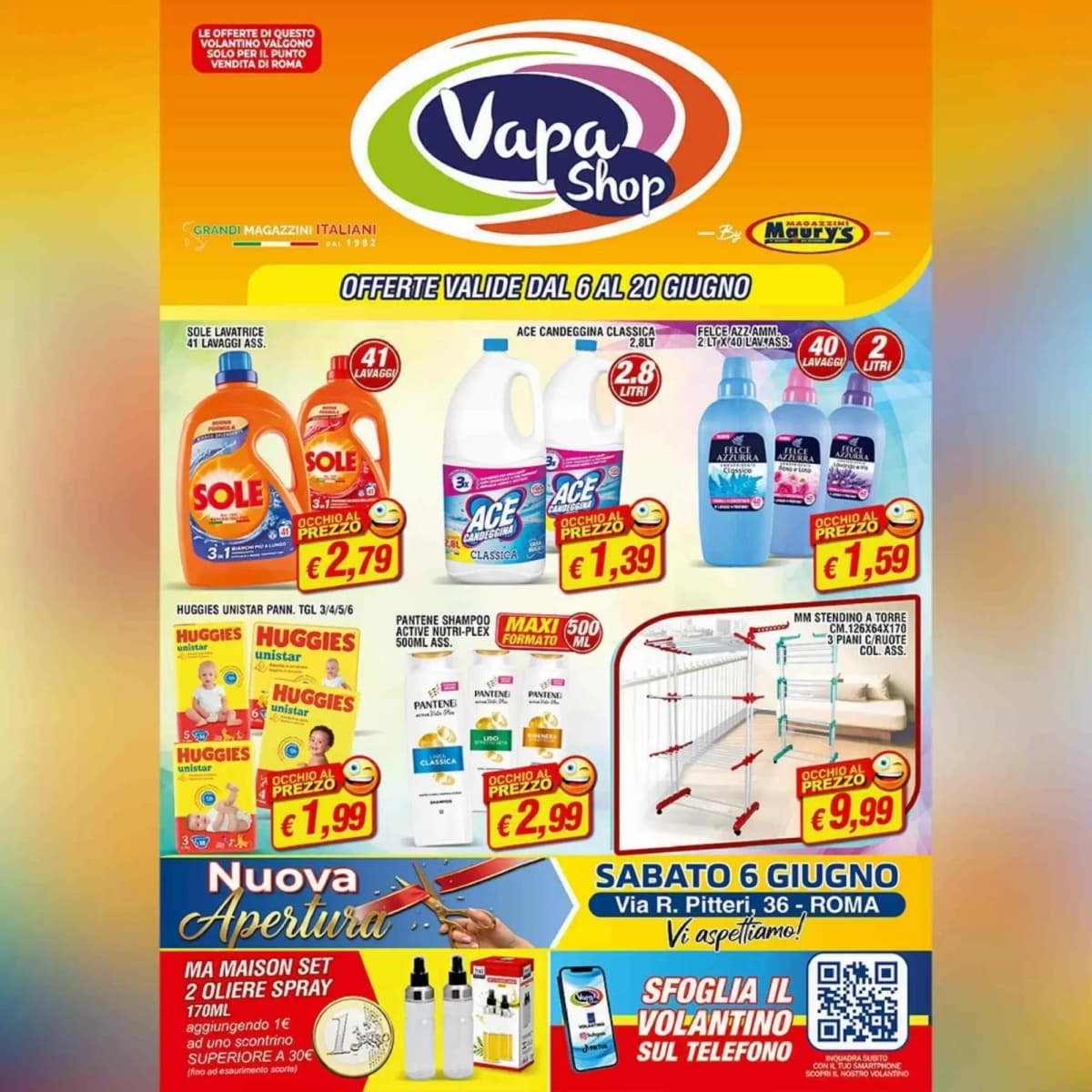 Copertina volantino Maurys