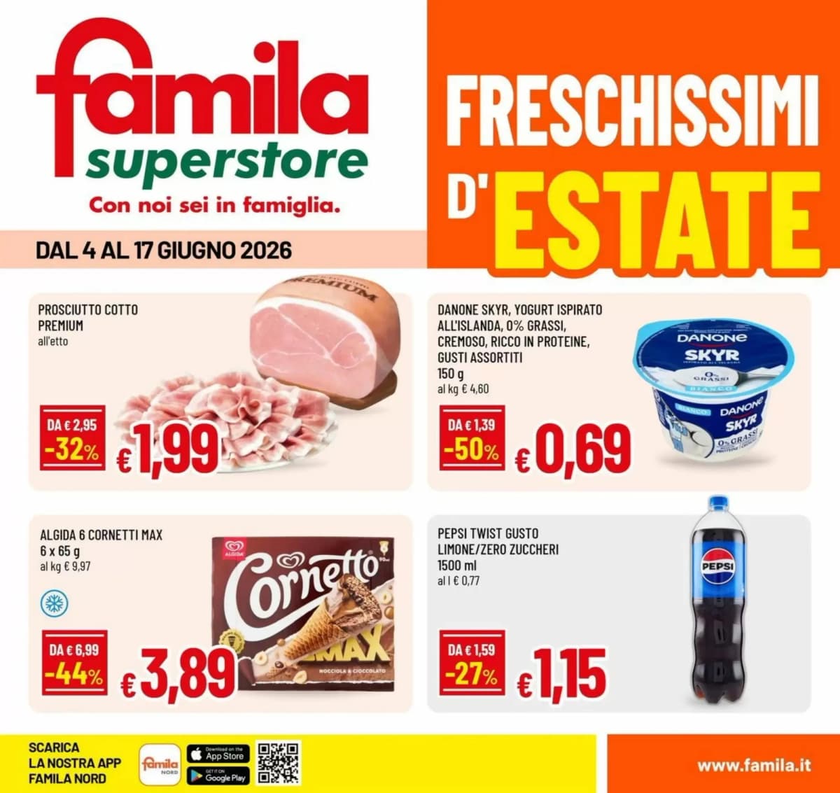 Copertina volantino Famila Superstore
