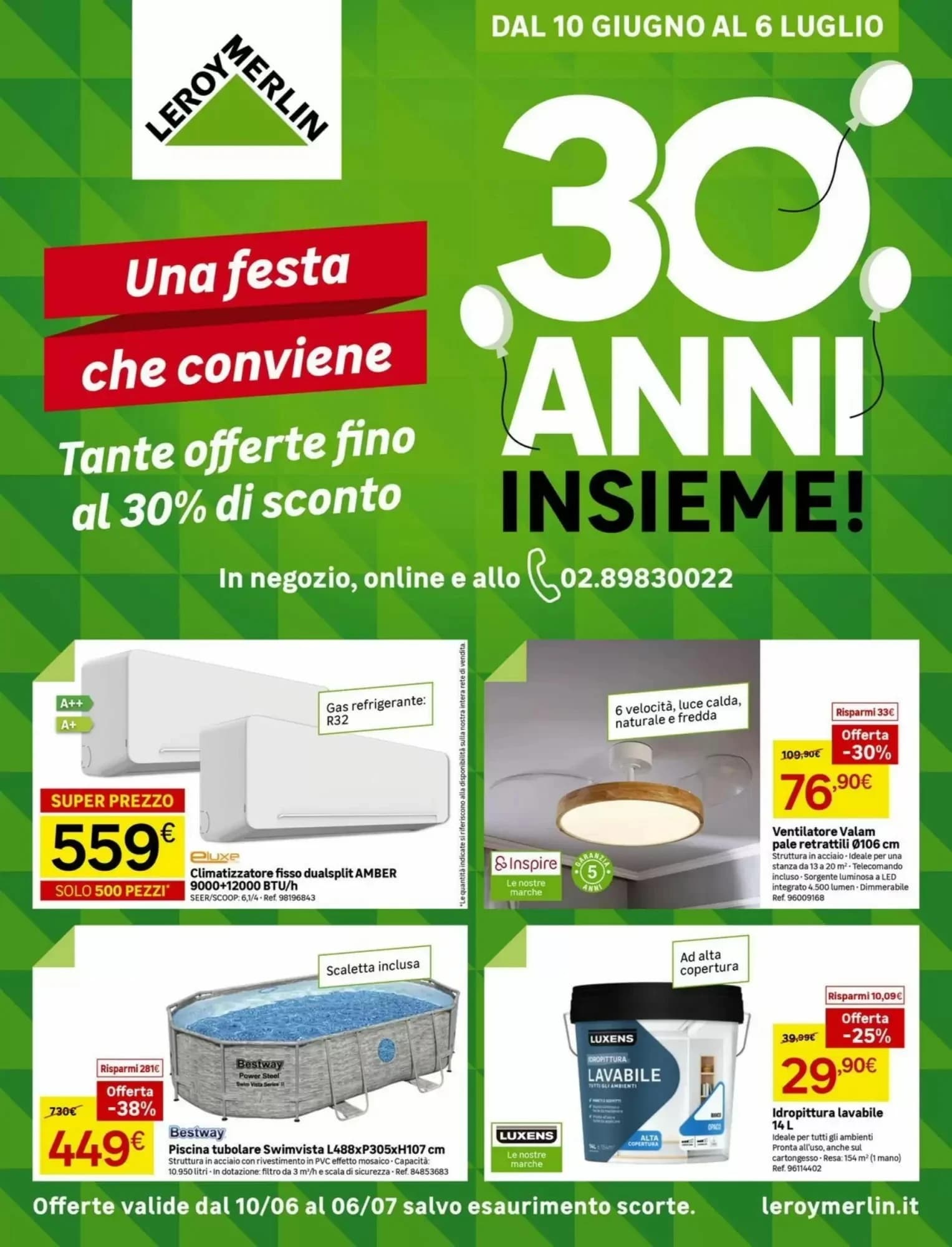 Pagina 1 - Anteprima Volantino Leroy Merlin: Offerte valide dal 10 Giugno al 6 Luglio 2026