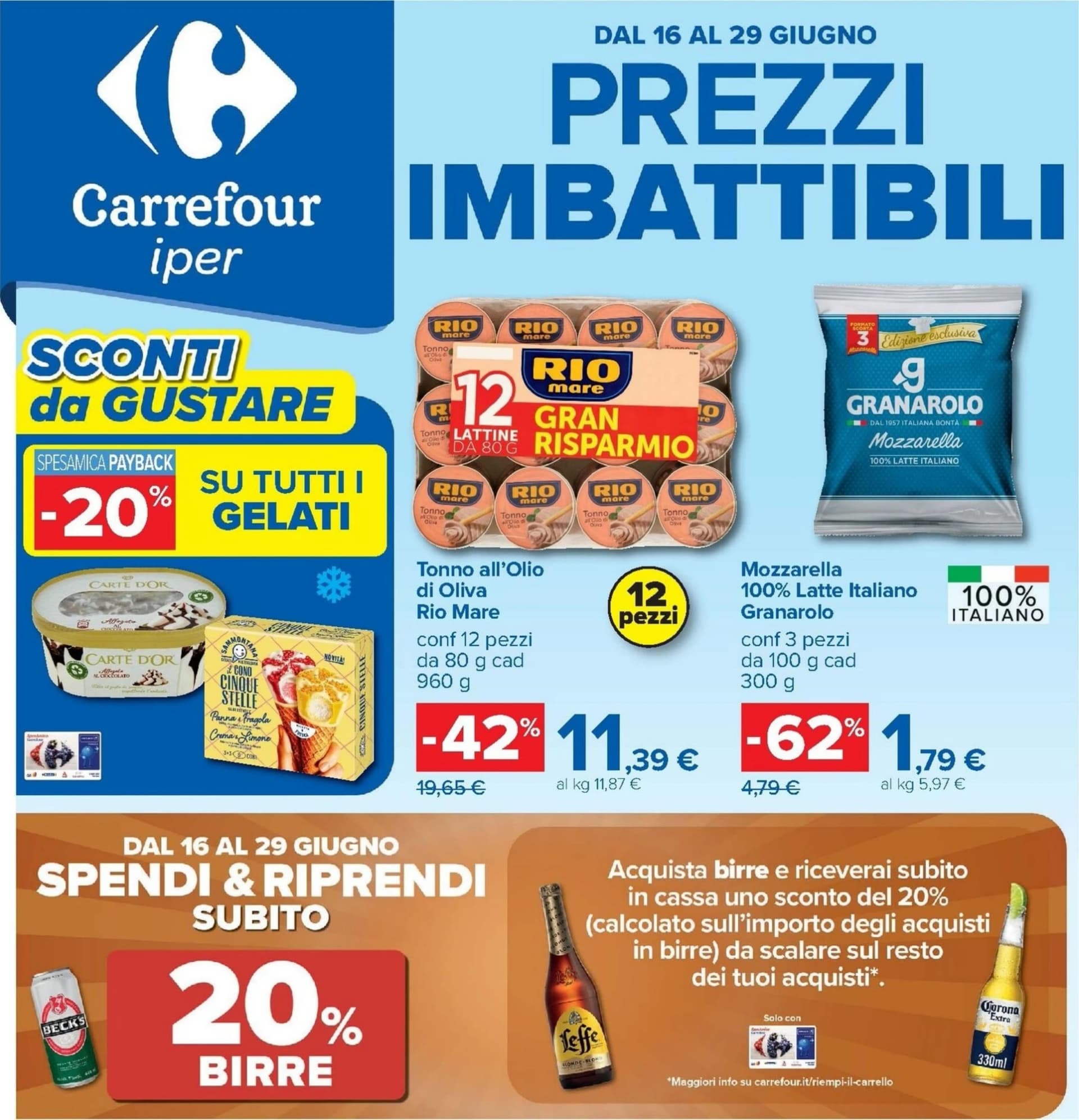 Pagina 1 - Anteprima Volantino Carrefour Ipermercati: Offerte valide dal 16 al 29 Giugno 2026