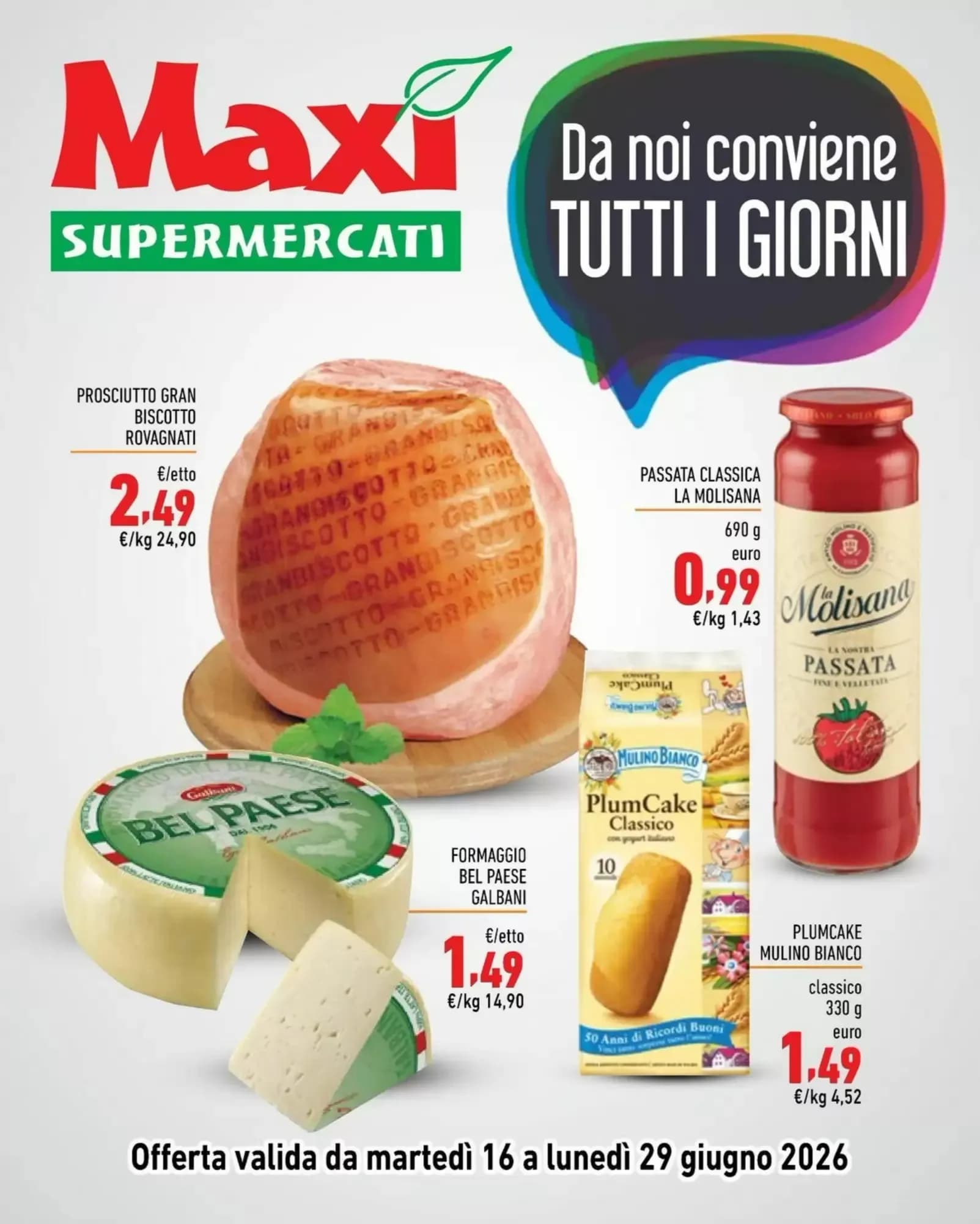 Pagina 1 - Anteprima Volantino Maxi Supermercati: Offerte valide dal 16 al 29 Giugno 2026