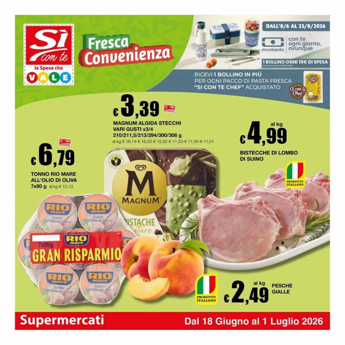 Copertina volantino Si con te supermercato
