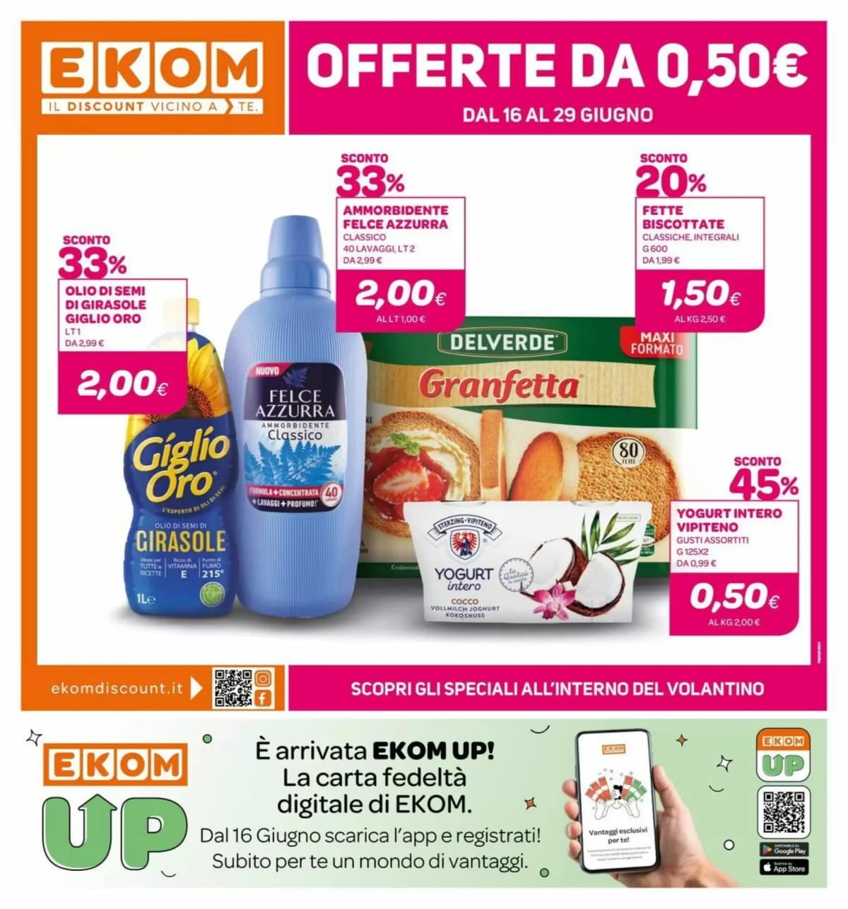 Copertina volantino Ekom Discount