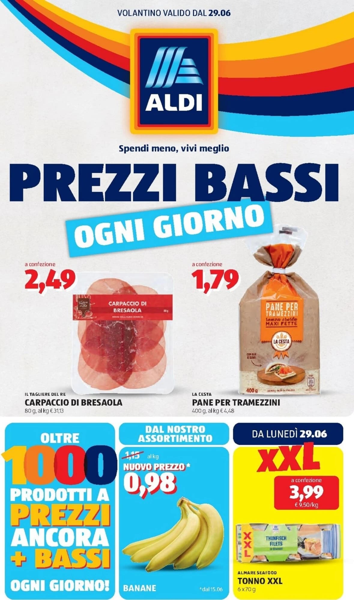 Copertina volantino Aldi