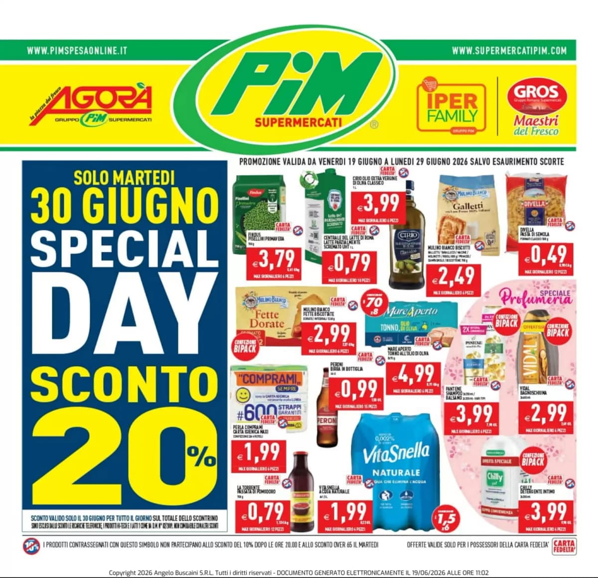 Copertina volantino Iperfamily