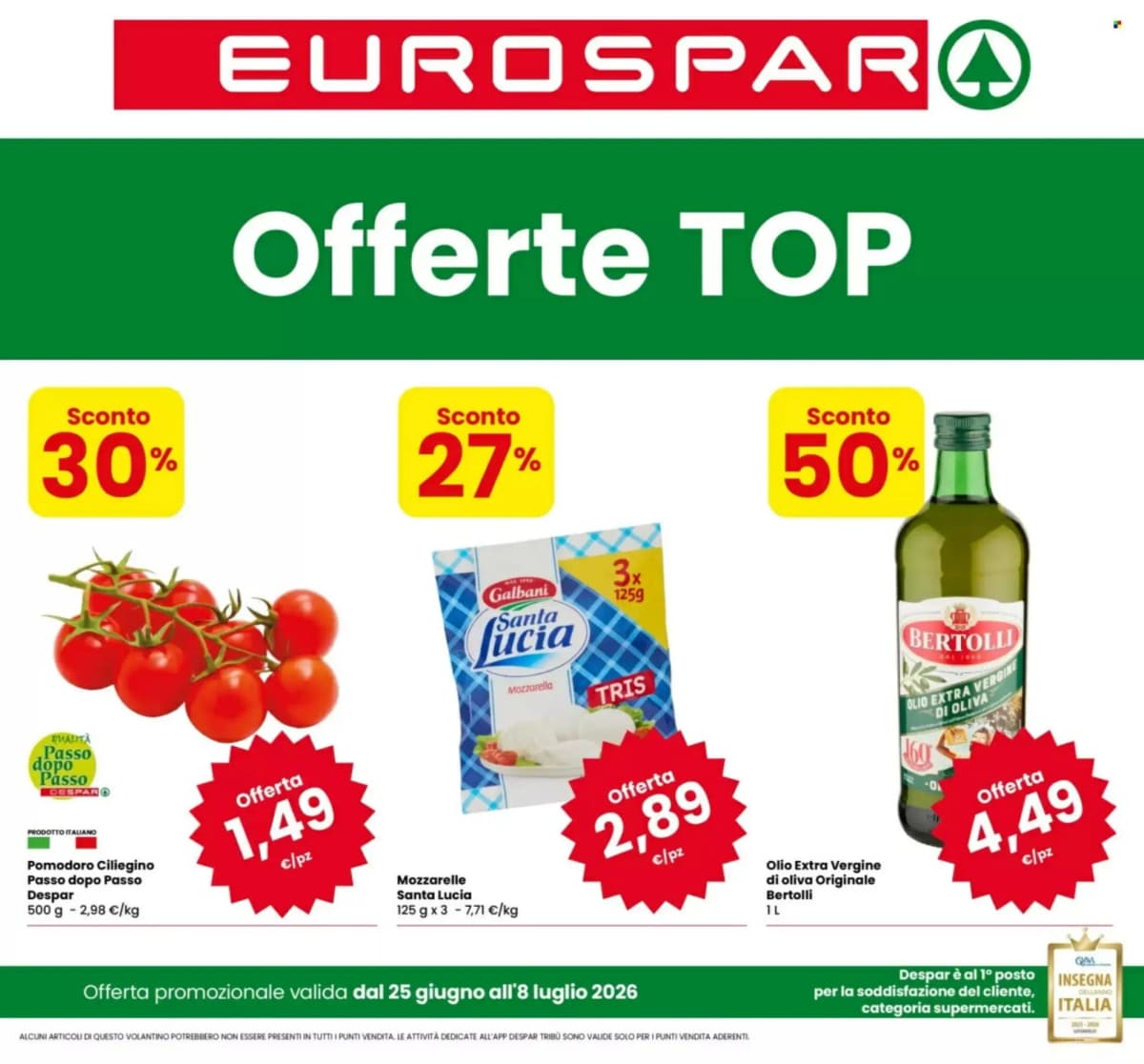 Copertina volantino Eurospar