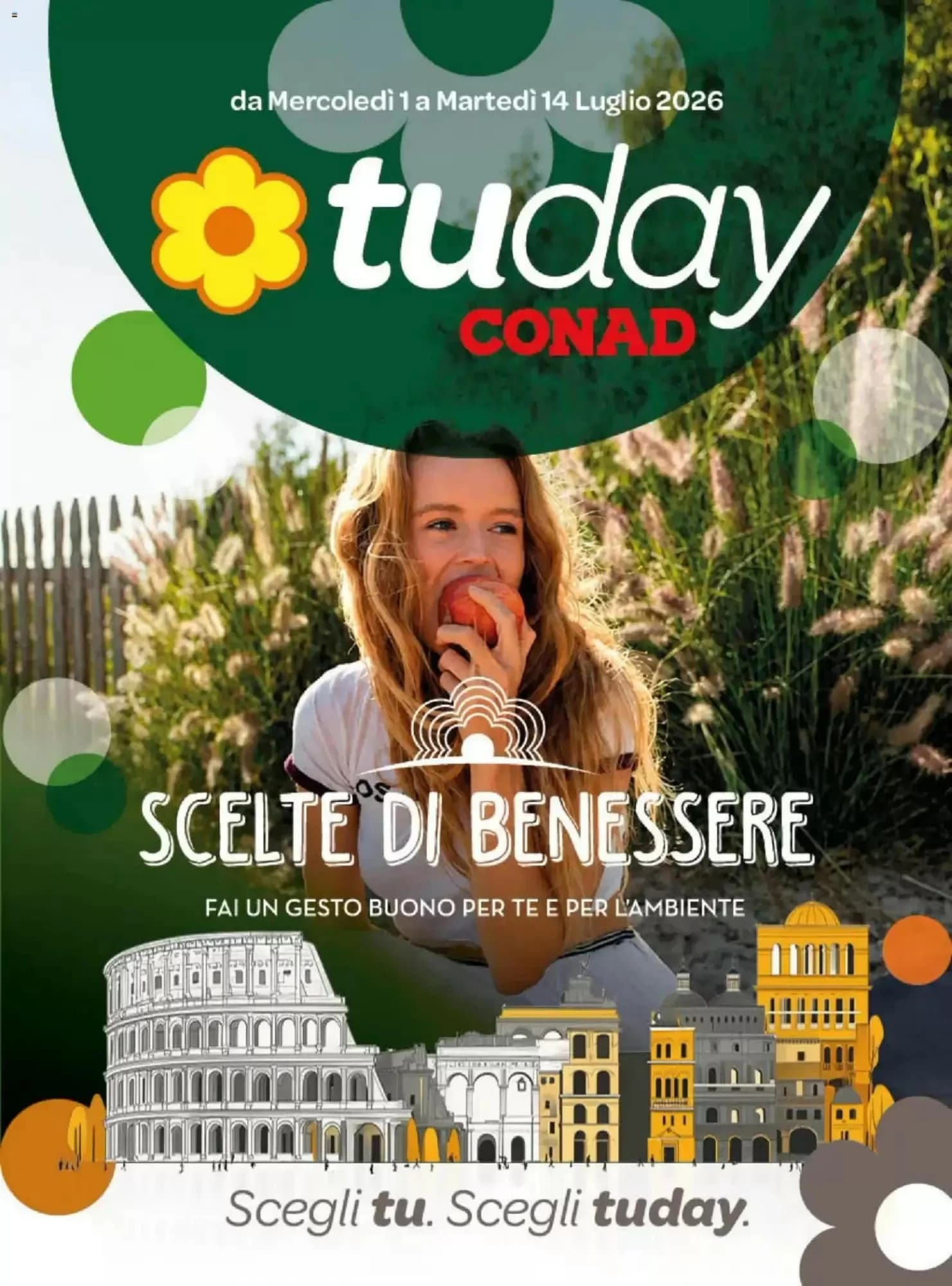 Pagina 1 - Anteprima Volantino Tuday Conad: Offerte valide dal 1 al 14 Luglio 2026