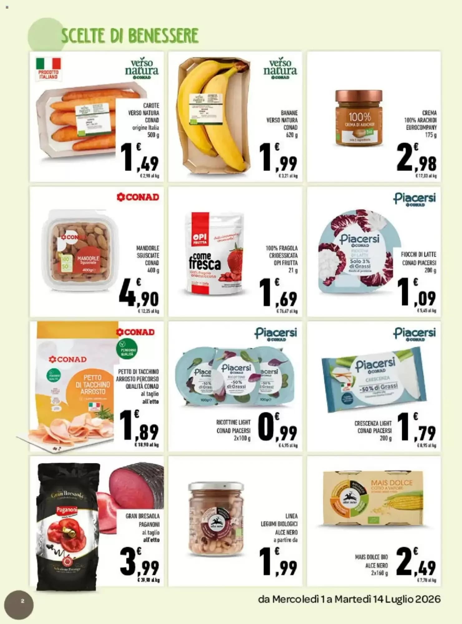 Pagina 2 - Anteprima Volantino Tuday Conad: Offerte valide dal 1 al 14 Luglio 2026