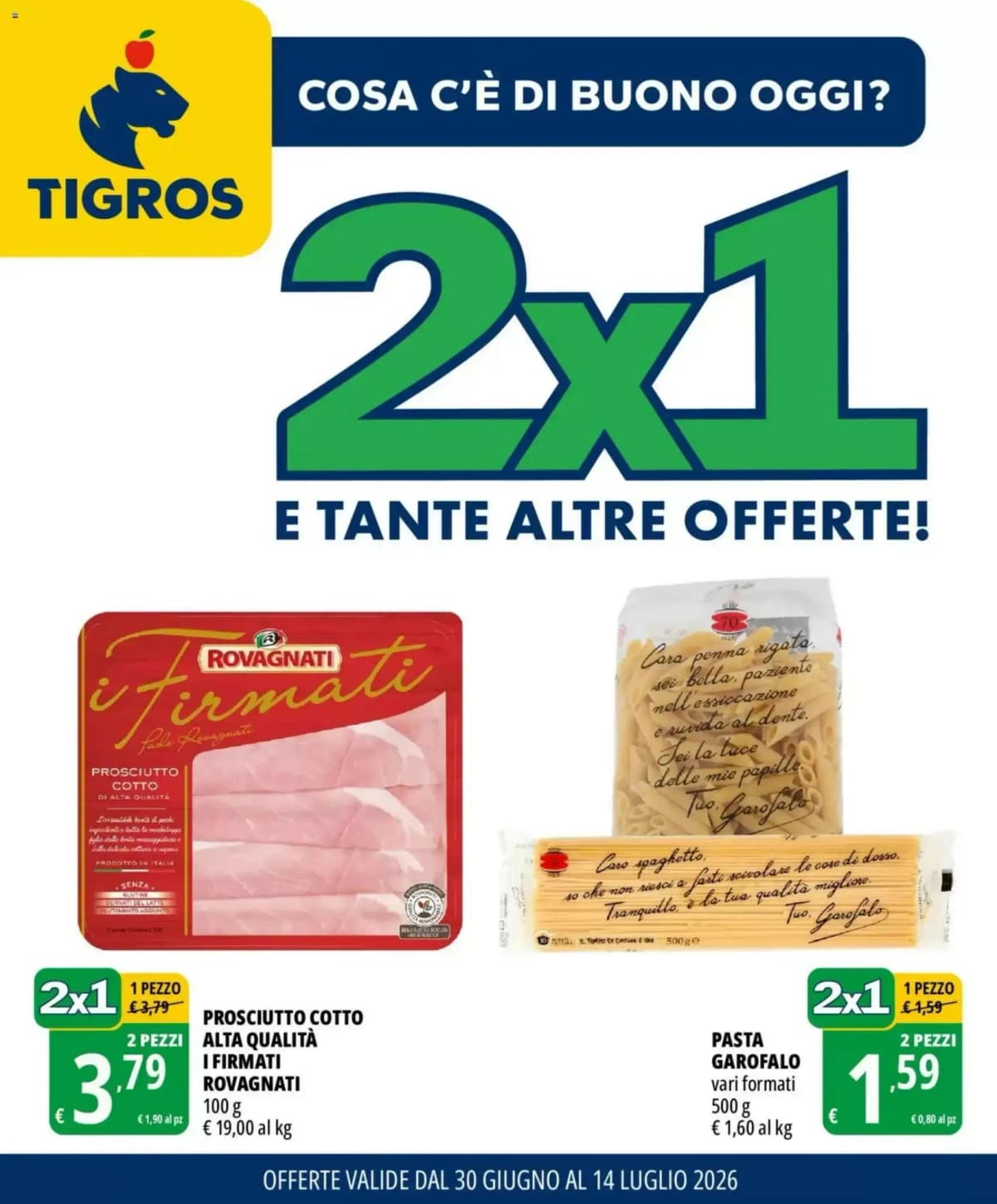 Copertina volantino Tigros