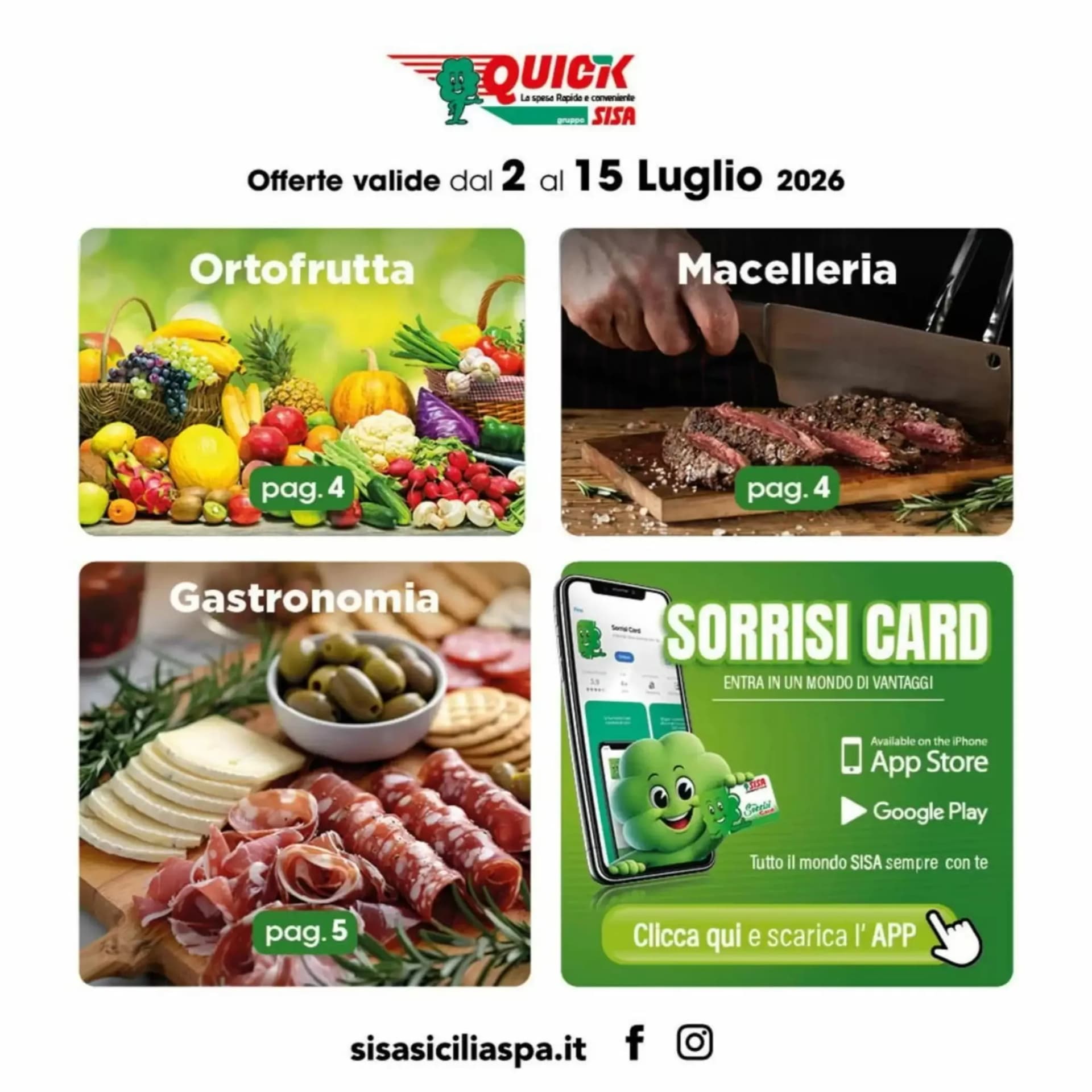 Pagina 2 - Anteprima Volantino Quick Sisa: Offerte valide dal 3 al 15 Luglio 2026