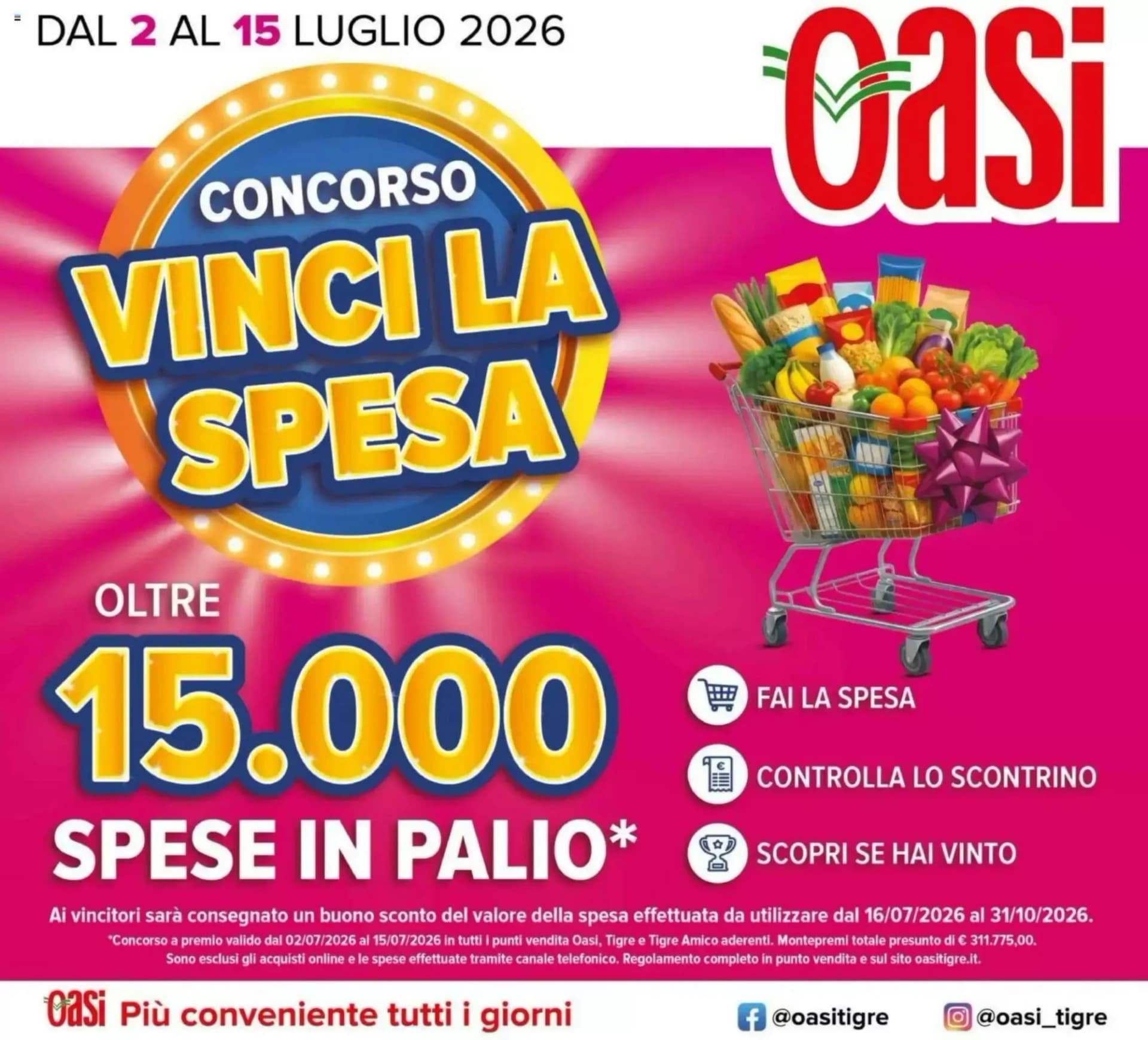 Pagina 1 - Anteprima Volantino Oasi: Offerte valide dal 2 al 15 Luglio 2026