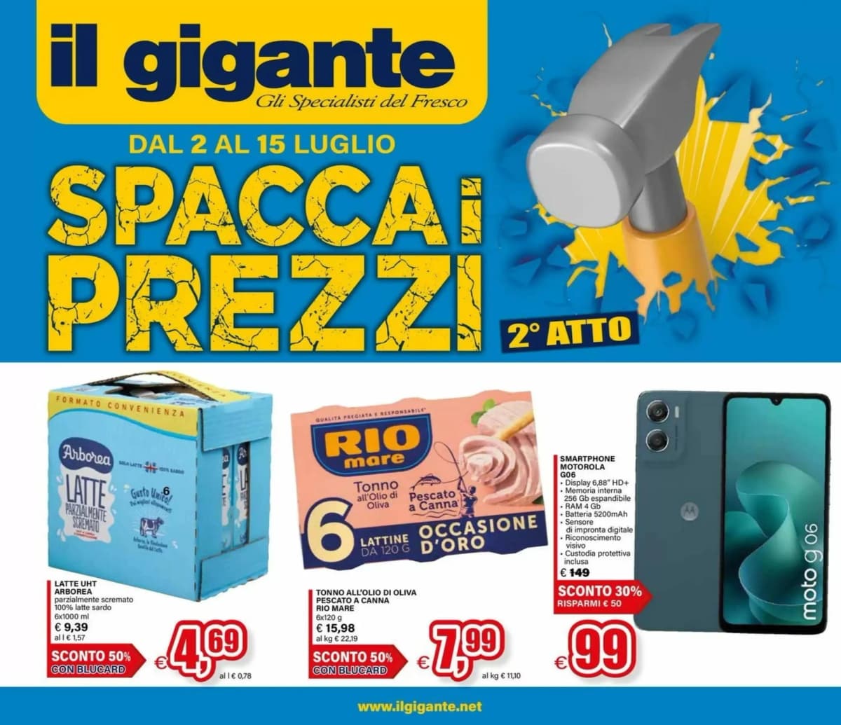 Copertina volantino Il gigante