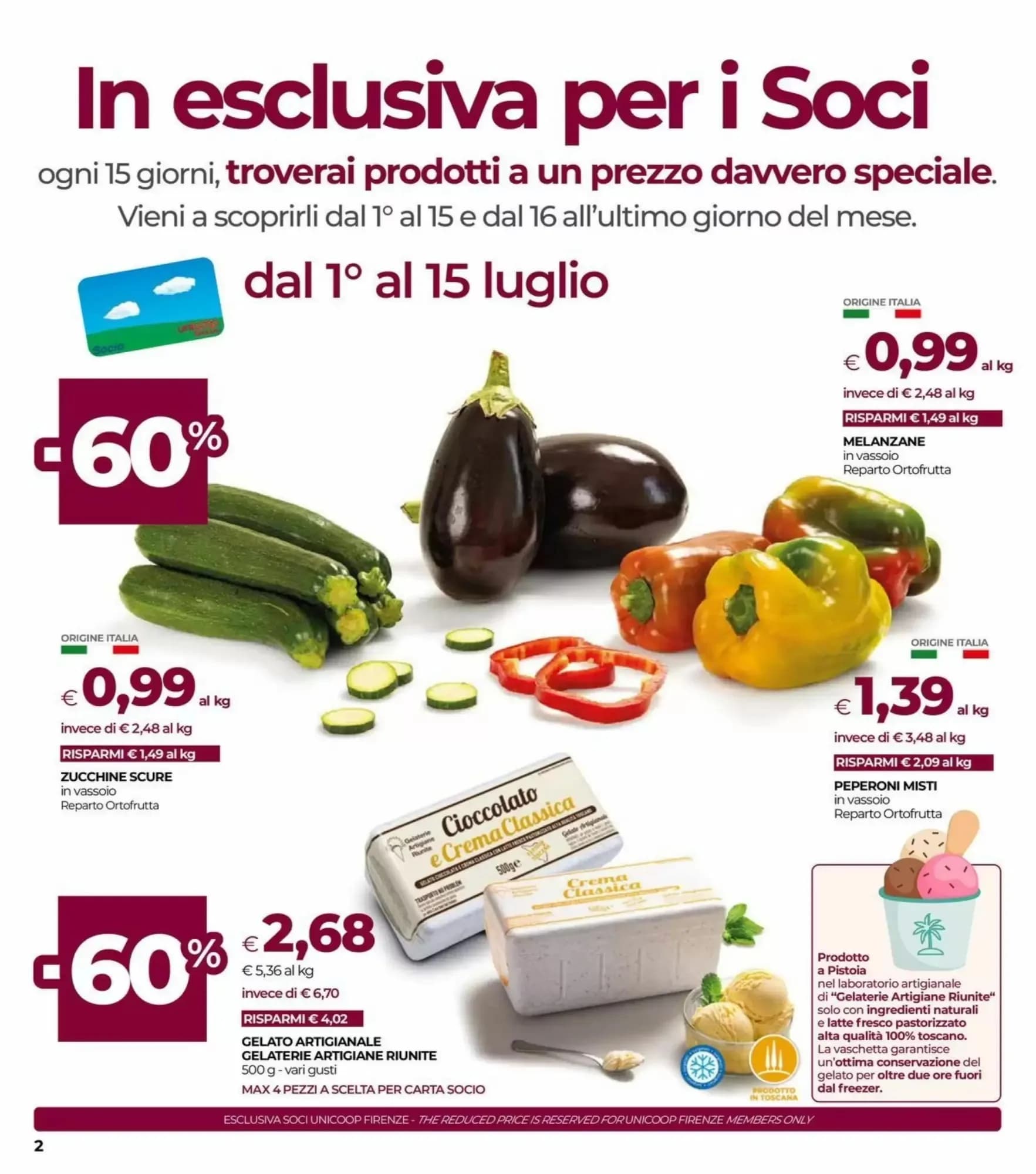 Pagina 2 - Anteprima Volantino Coop Firenze: Offerte valide dal 2 al 15 Luglio 2026