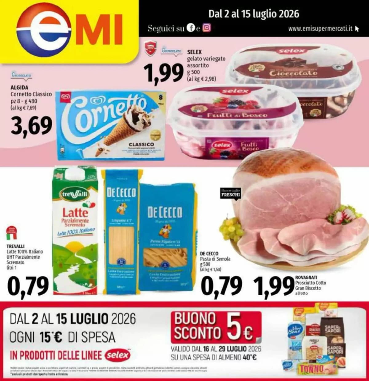Copertina volantino Emi Supermercato