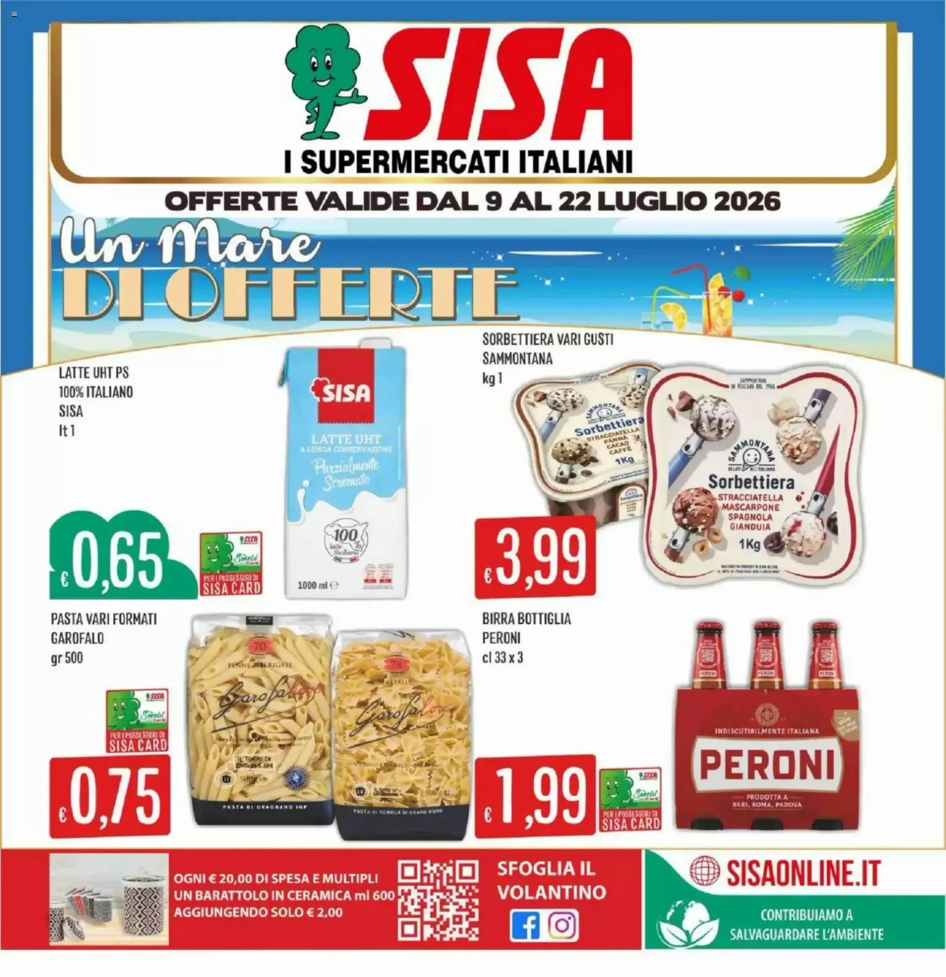 Pagina 1 - Anteprima Volantino Sisa: Offerte valide dal 9 al 22 Luglio 2026