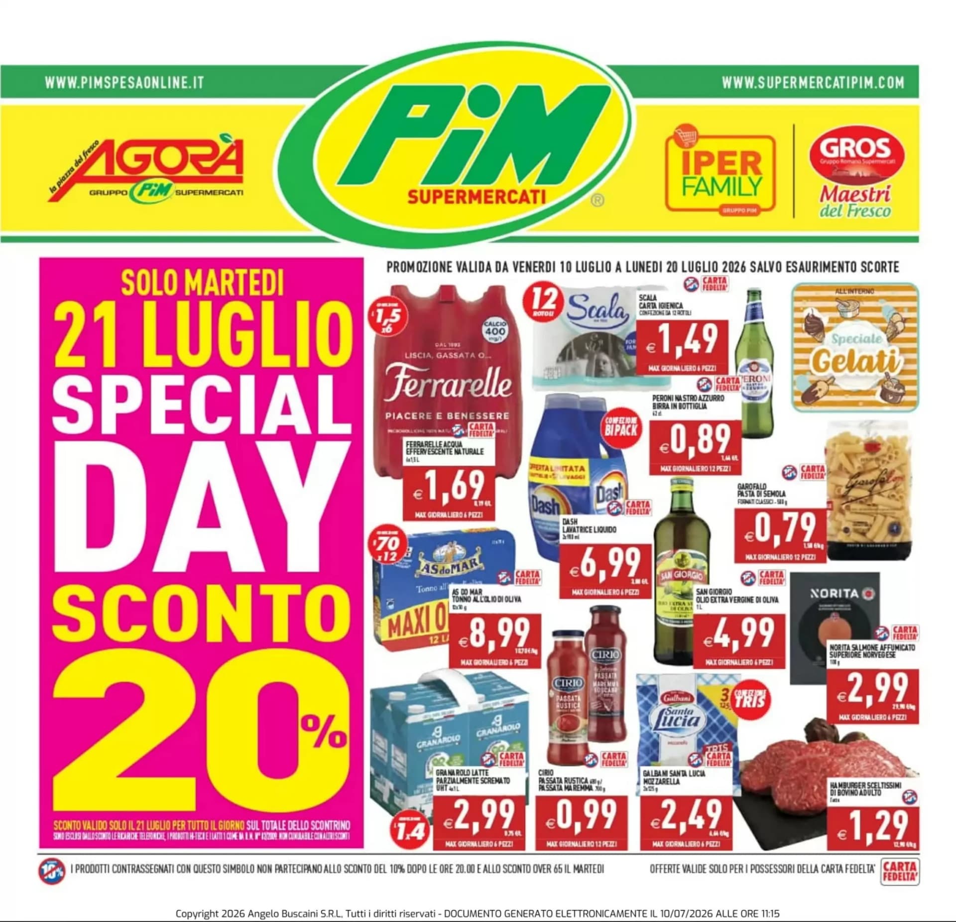 Pagina 1 - Anteprima Volantino Pim: Offerte valide dal 10 al 20 Luglio 2026
