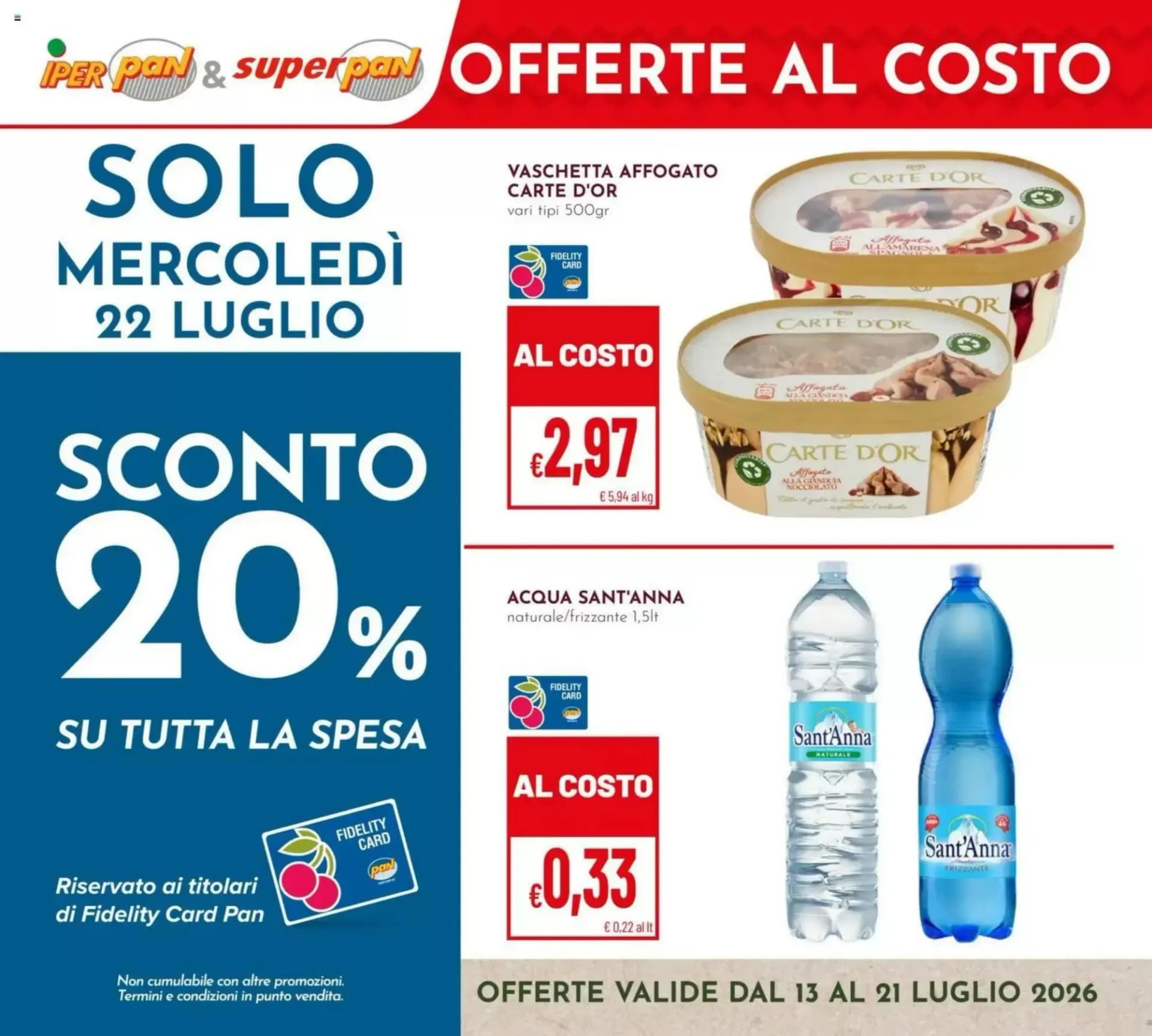 Pagina 1 - Anteprima Volantino Pan: Offerte valide dal 13 al 21 Luglio 2026