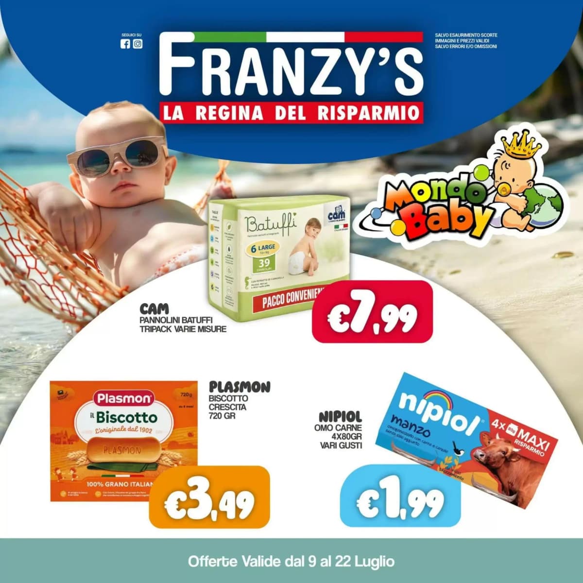 Copertina volantino Franzys
