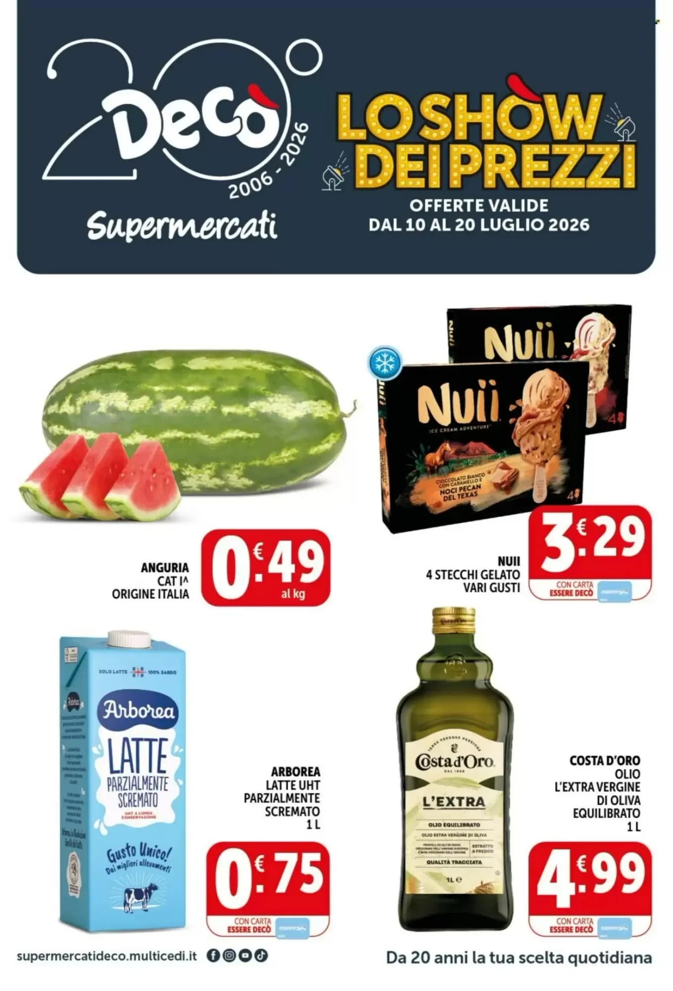 Pagina 1 - Anteprima Volantino Decò Supermercati: Offerte valide dal 10 al 20 Luglio 2026
