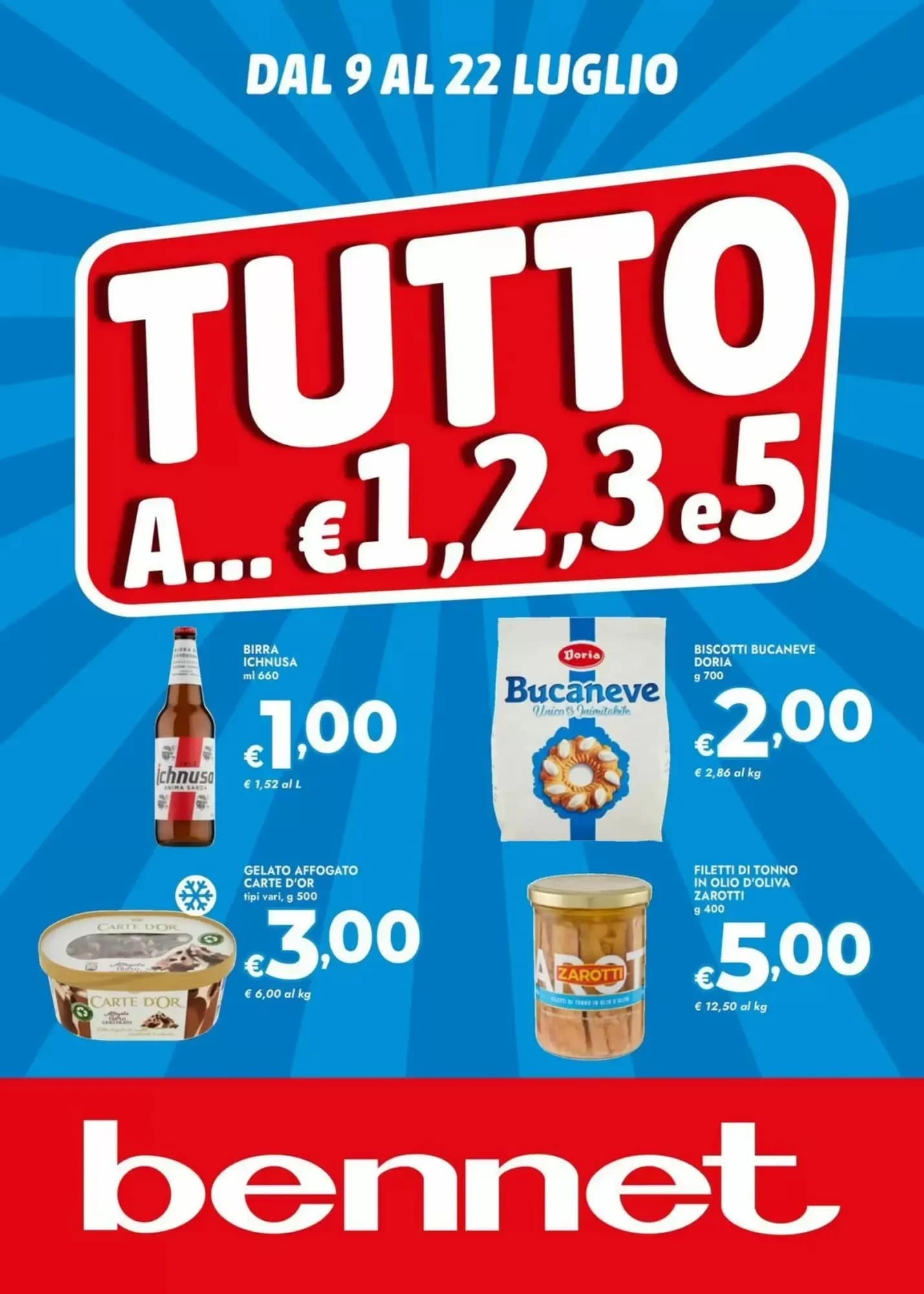 Pagina 1 - Anteprima Volantino Bennet: Offerte valide dal 9 al 22 Luglio 2026