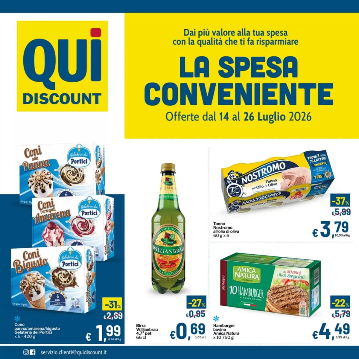 Copertina volantino Qui Discount