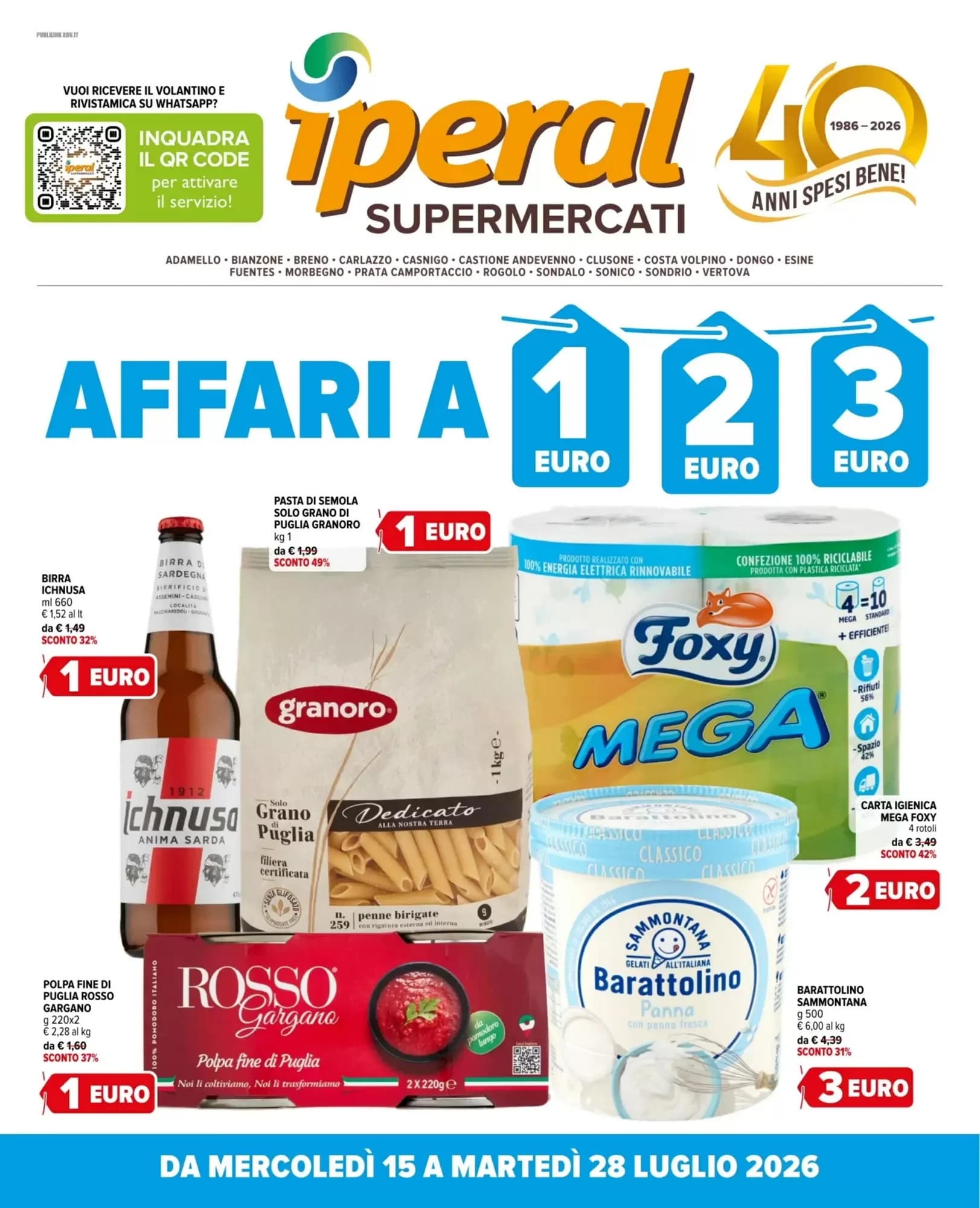 Pagina 1 - Anteprima Volantino Iperal: Offerte valide dal 15 al 28 Luglio 2026