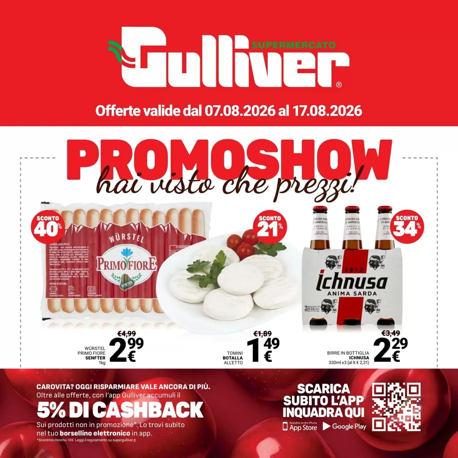 Pagina 1 - Anteprima Volantino Gulliver: Offerte valide dal 7 Agosto 2026 al 17 Agosto 2026