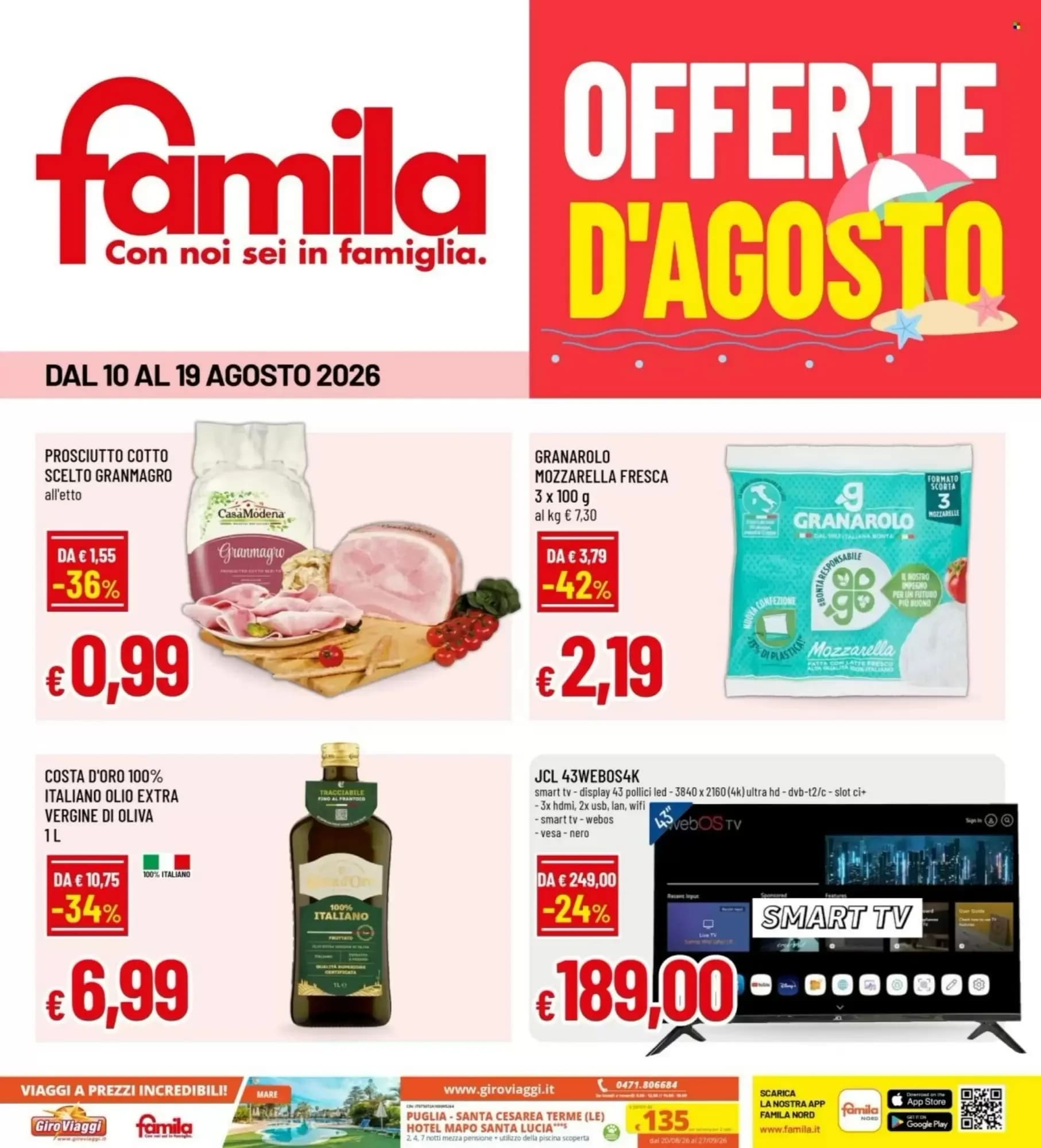 Pagina 1 - Anteprima Volantino Famila: Offerte valide dal 10 al 19 Agosto 2026