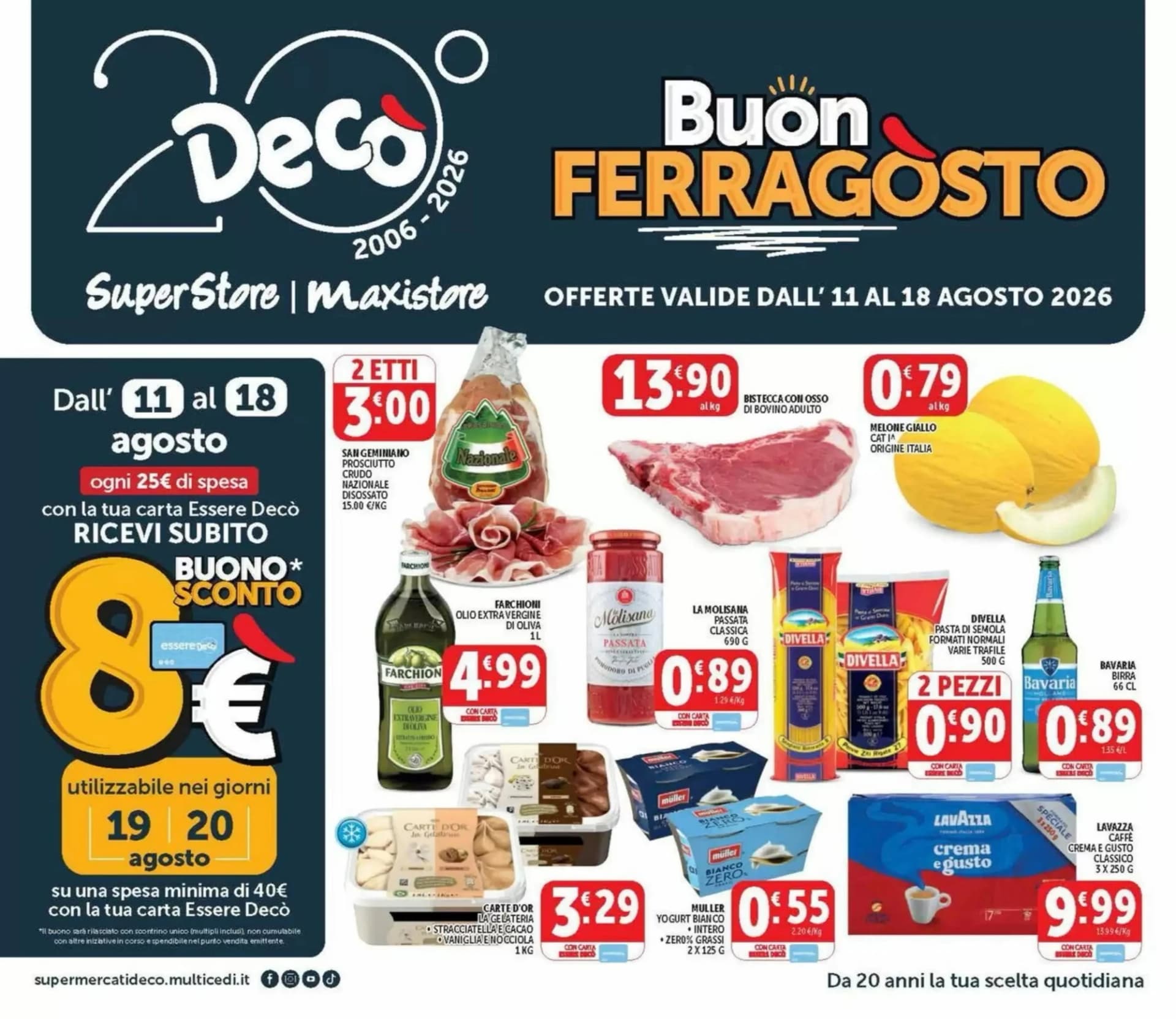 Pagina 1 - Anteprima Volantino Decò Superstore: Offerte valide dal 11 Agosto 2026 al 18 Agosto 2026