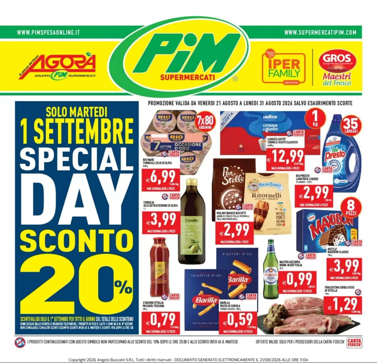 Copertina volantino Iperfamily