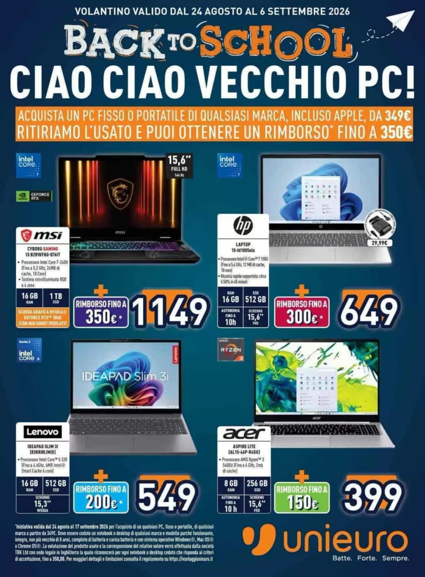 Volantino Unieuro