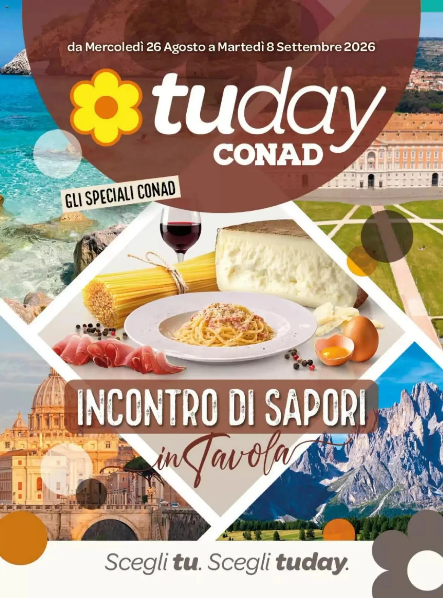 Pagina 1 - Anteprima Volantino Tuday Conad: Offerte valide dal 26 Agosto 2026 al 8 Settembre 2026