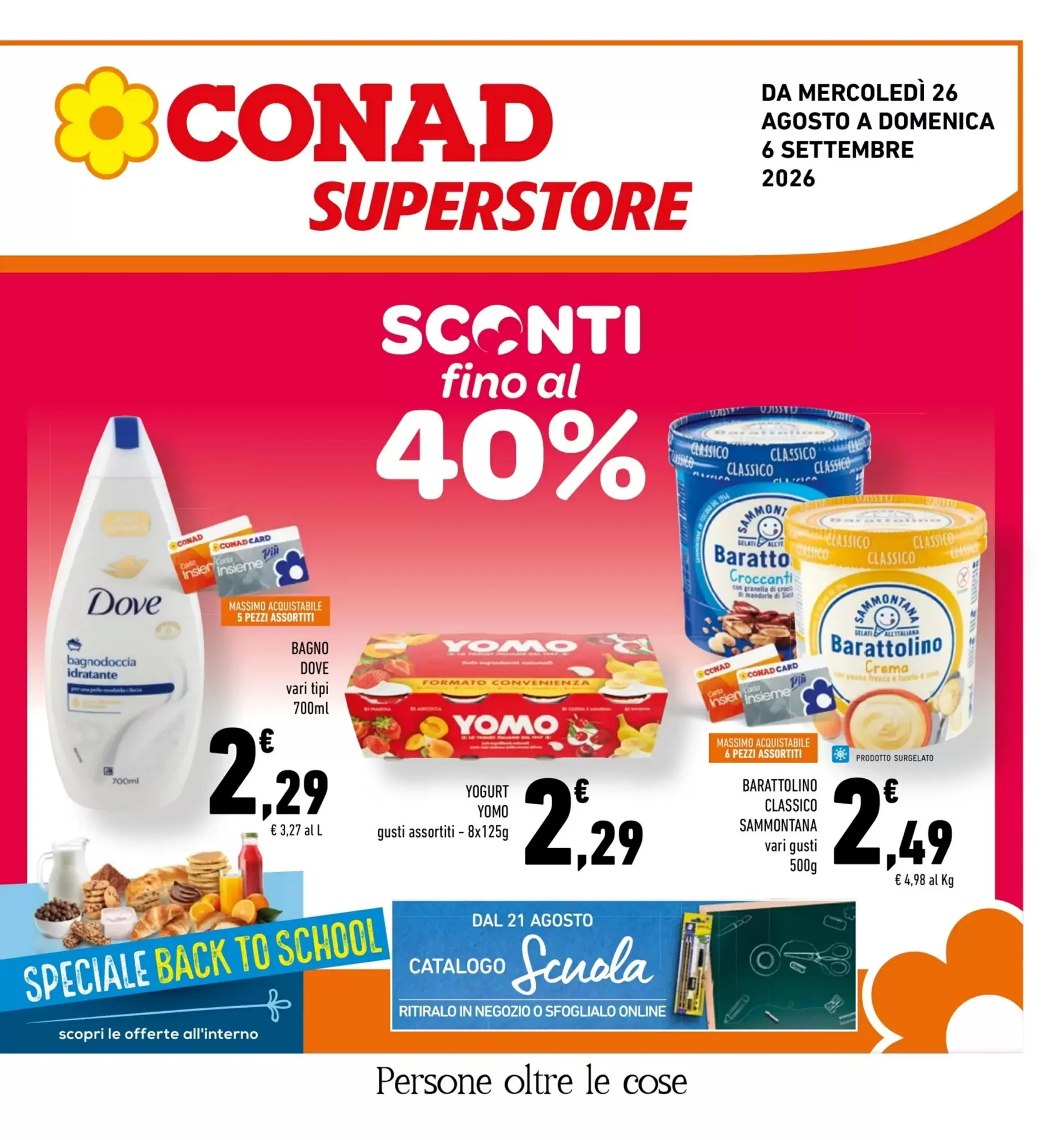 Pagina 1 - Anteprima Volantino Conad Superstore: Offerte valide dal 26 Agosto al 6 Settembre 2026