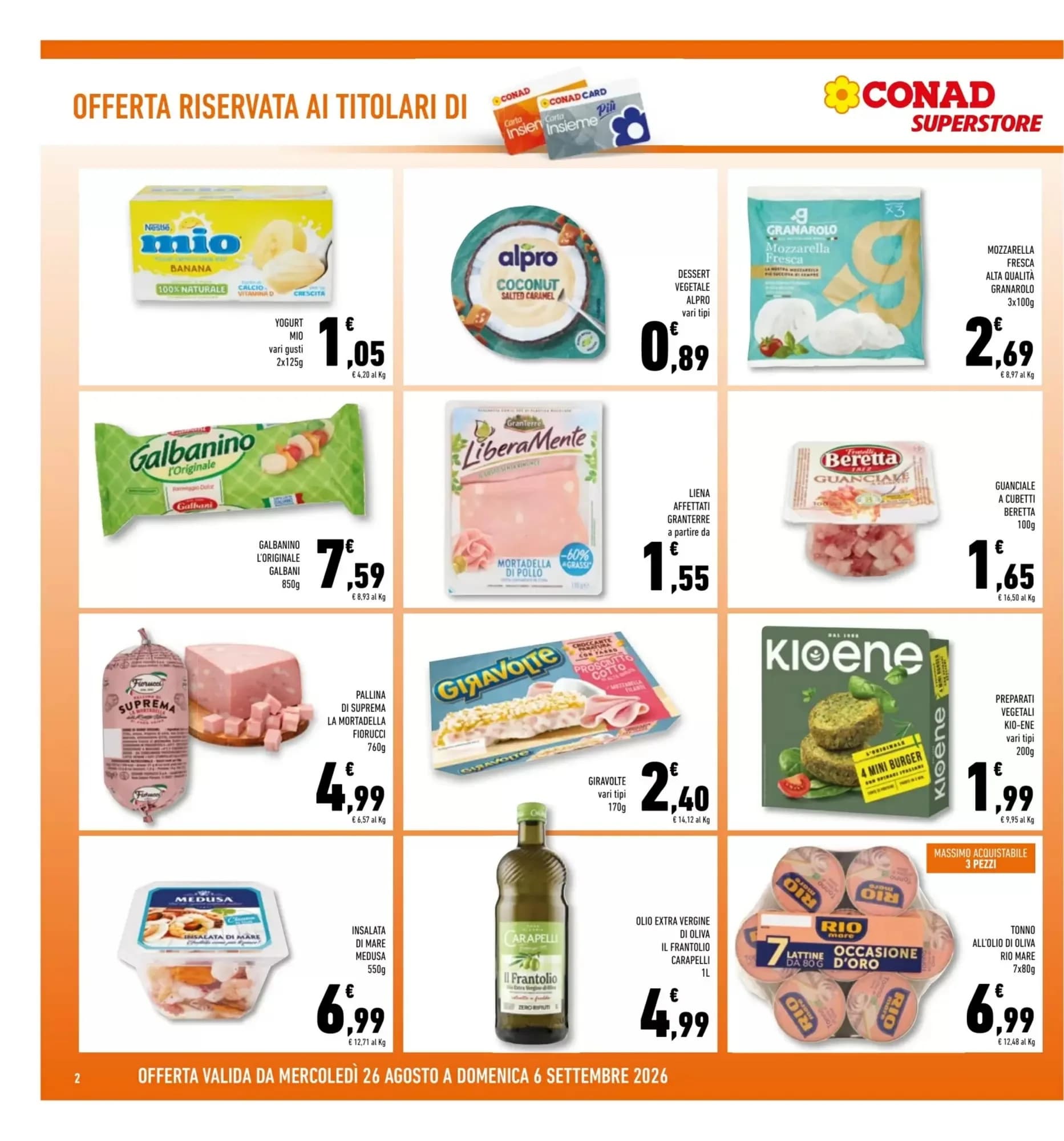 Pagina 2 - Anteprima Volantino Conad Superstore: Offerte valide dal 26 Agosto al 6 Settembre 2026
