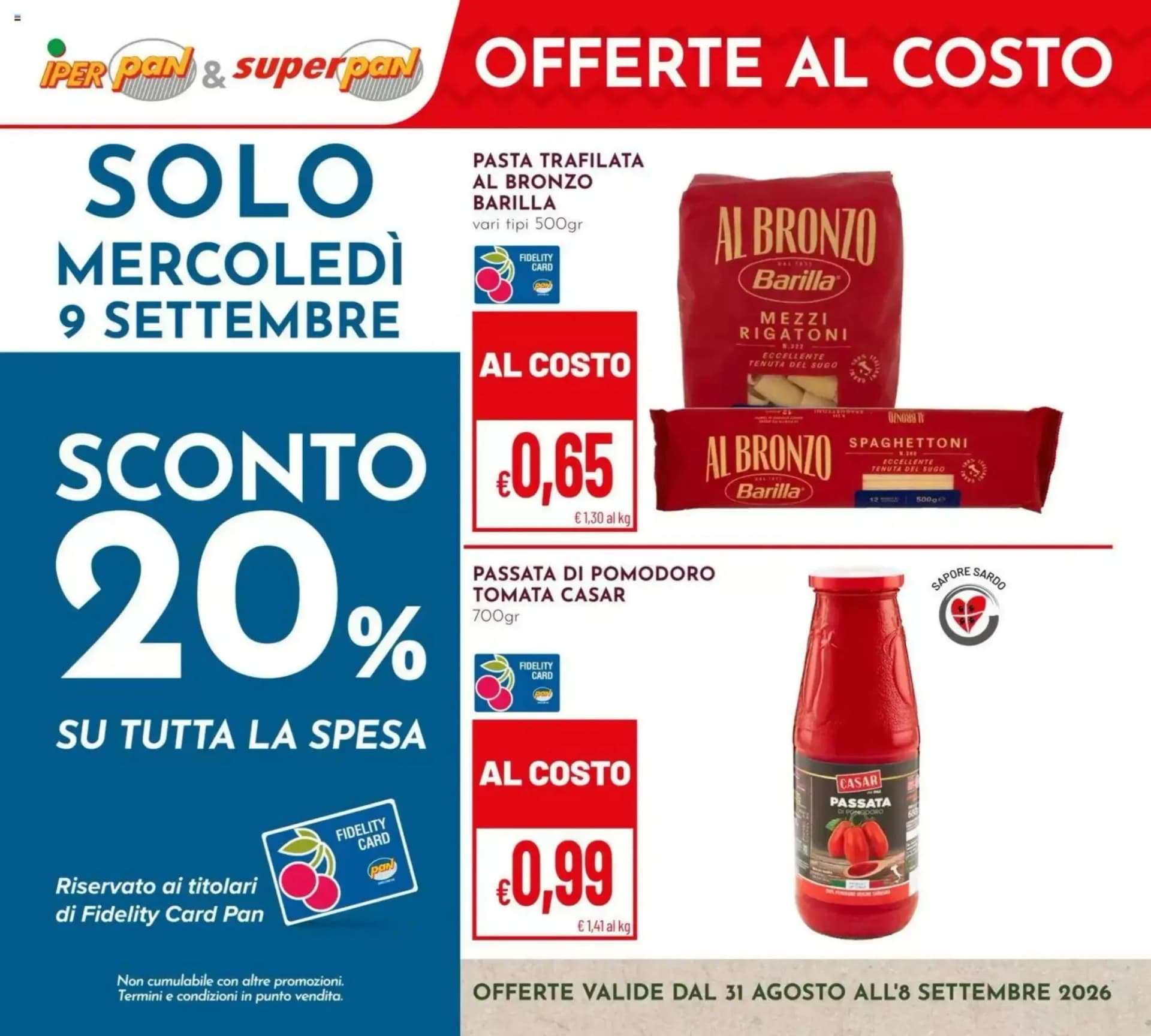 Pagina 1 - Anteprima Volantino Pan: Offerte valide dal 31 Agosto 2026 al 8 Settembre 2026