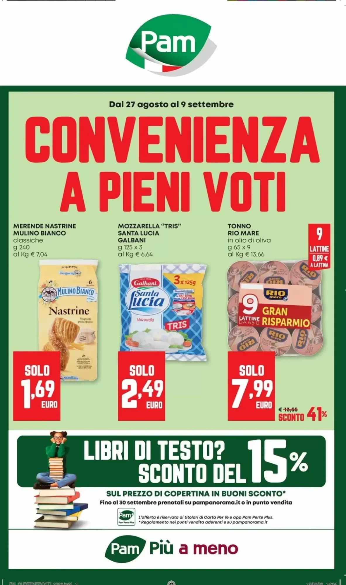Pagina 1 - Anteprima Volantino Pam: Offerte valide dal 27 Agosto 2026 al 9 Settembre 2026