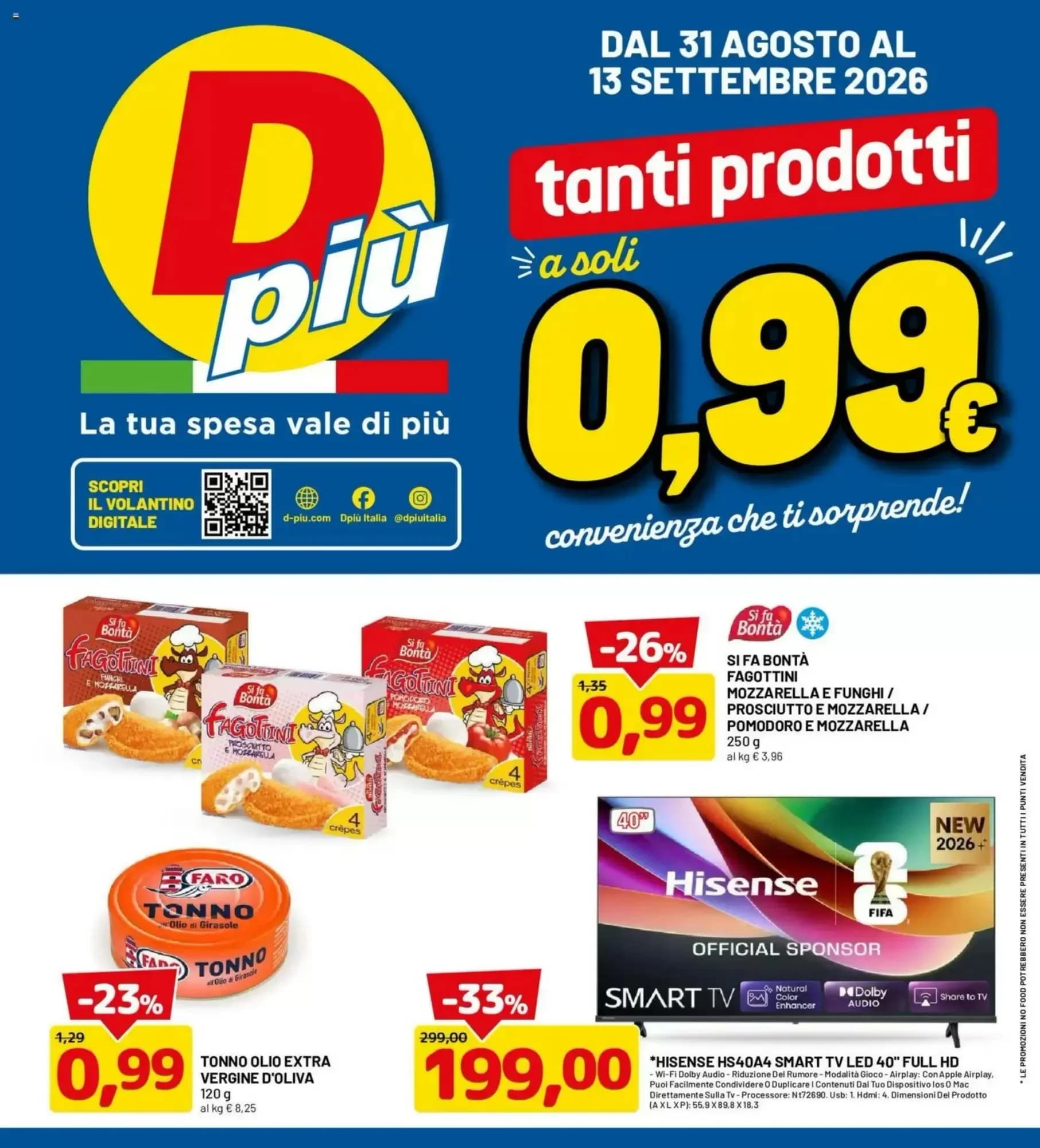 Pagina 1 - Anteprima Volantino Dpiu: Offerte valide dal 31 Agosto 2026 al 13 Settembre 2026
