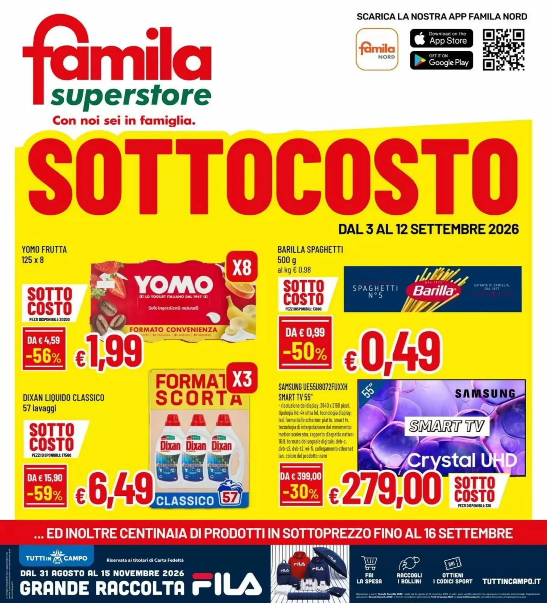 Pagina 1 - Anteprima Volantino Famila Superstore: Offerte valide dal 3 Settembre 2026 al 12 Settembre 2026