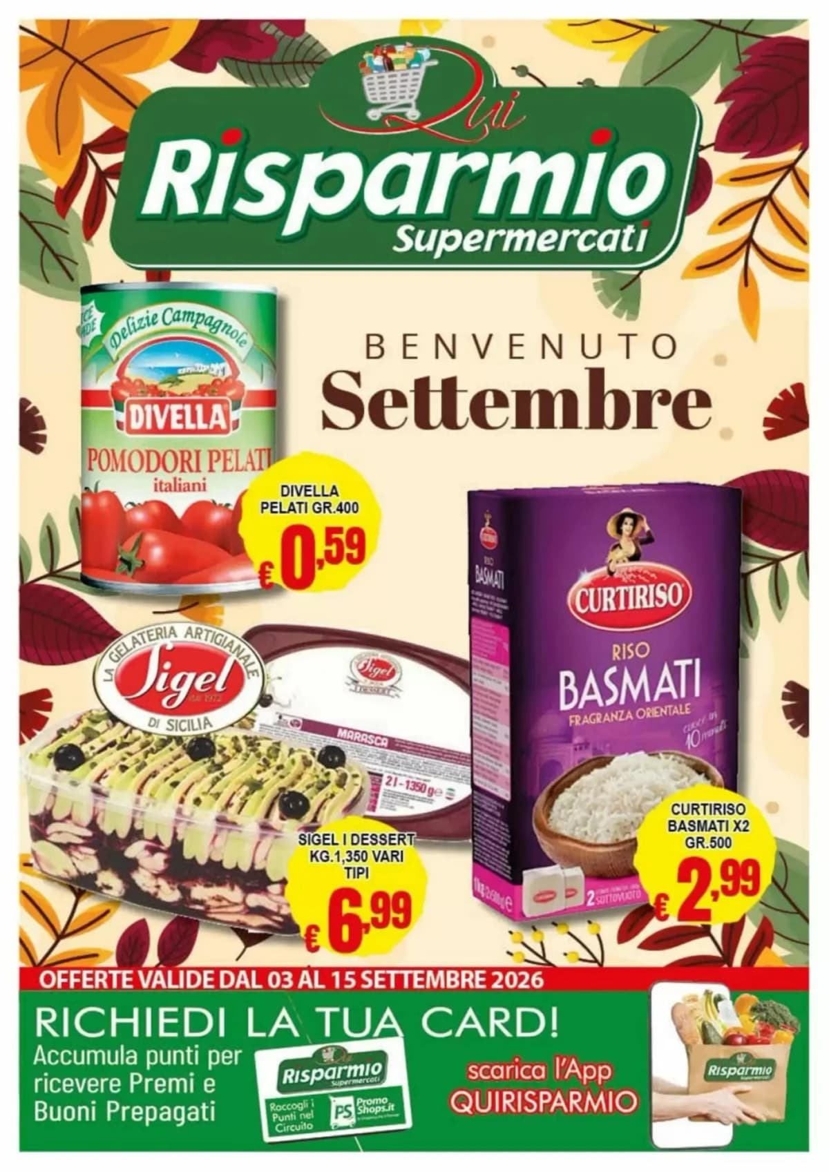 Copertina volantino Risparmio Supermercati