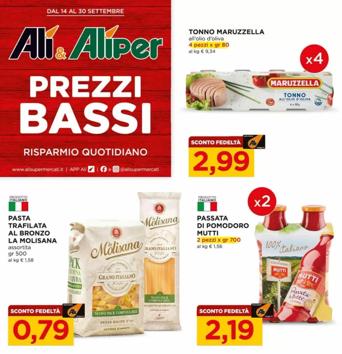 Copertina volantino Ali